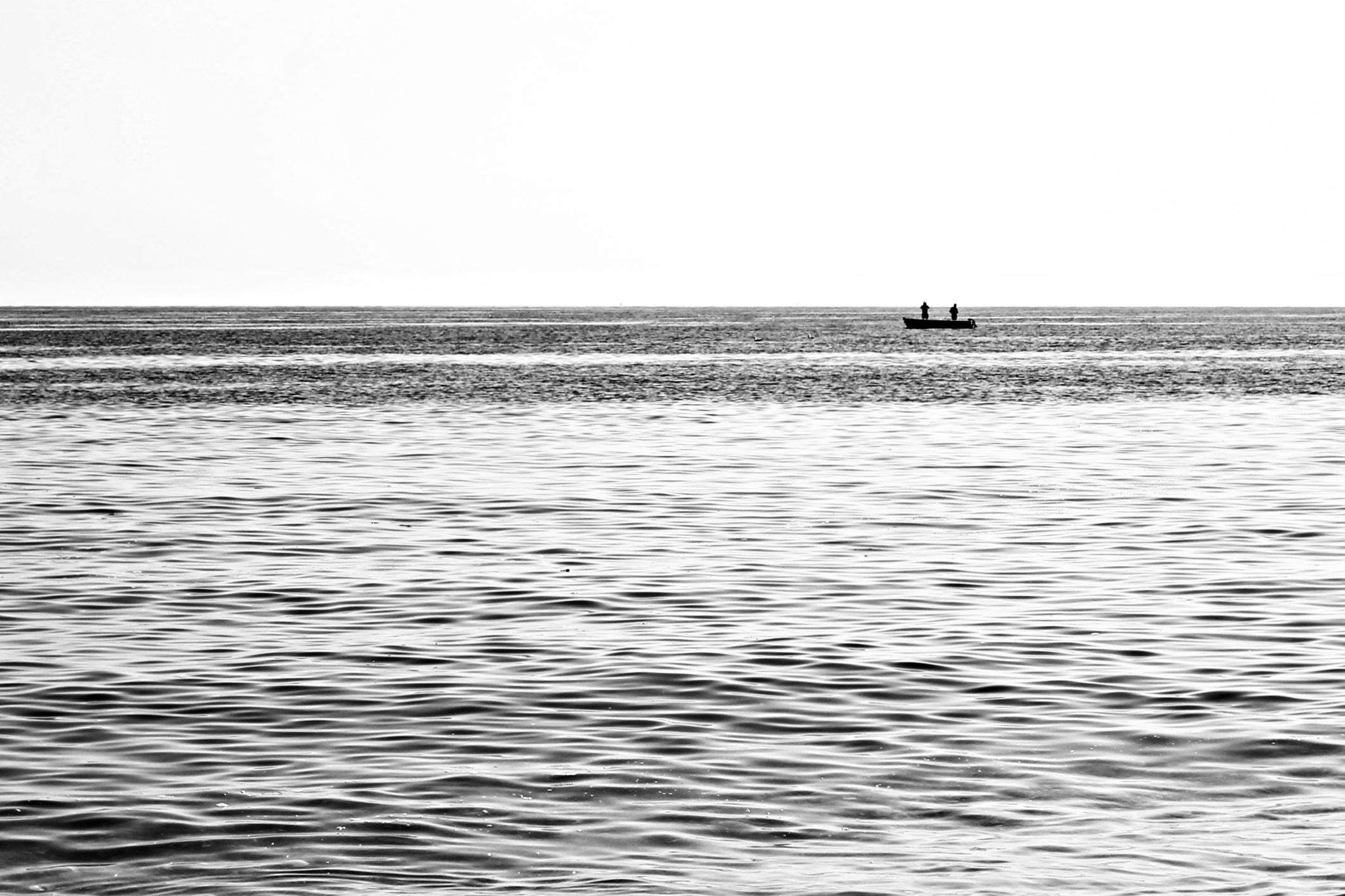 just in the middle of the sea