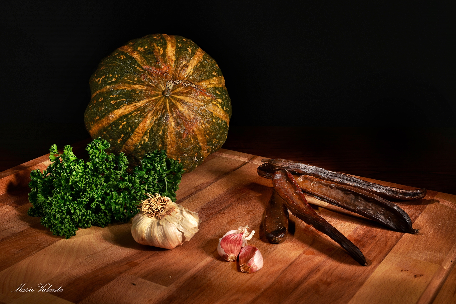 Vegetables in light painting