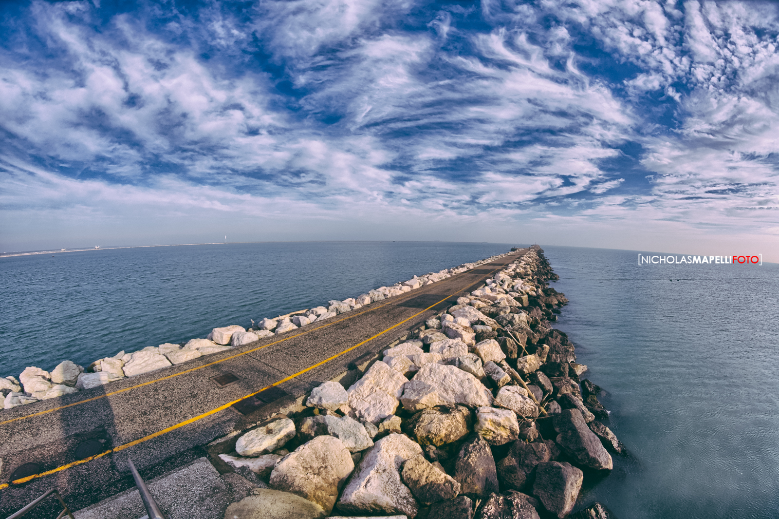 A road in the middle of the sea