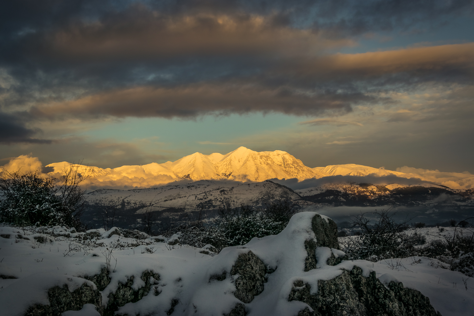 Monte Velino alla sera
