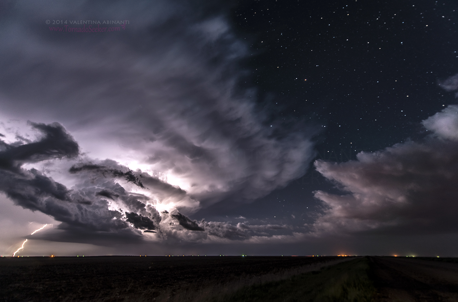 Cumulonembo nel cielo stellato