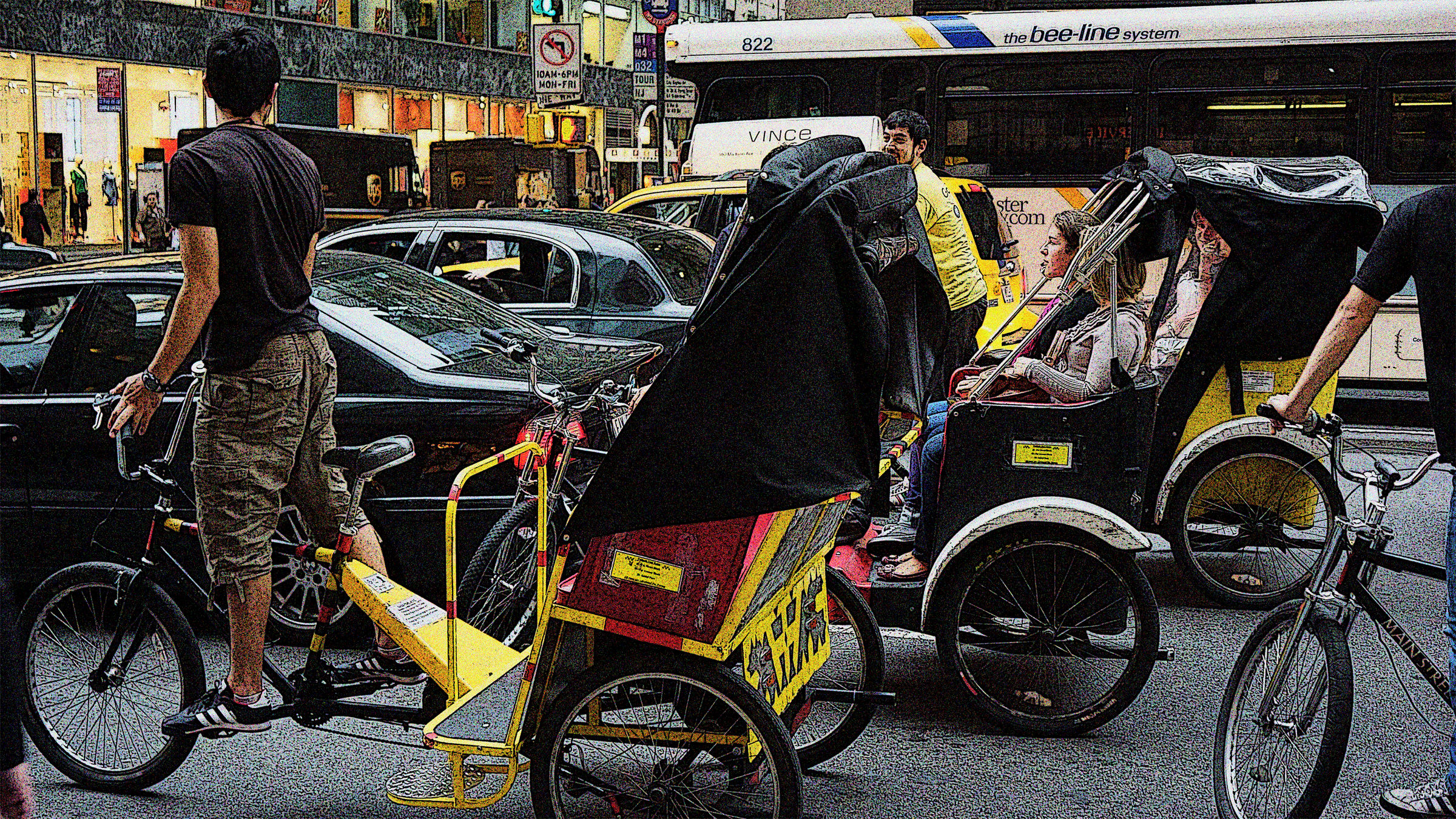 riksho in times square