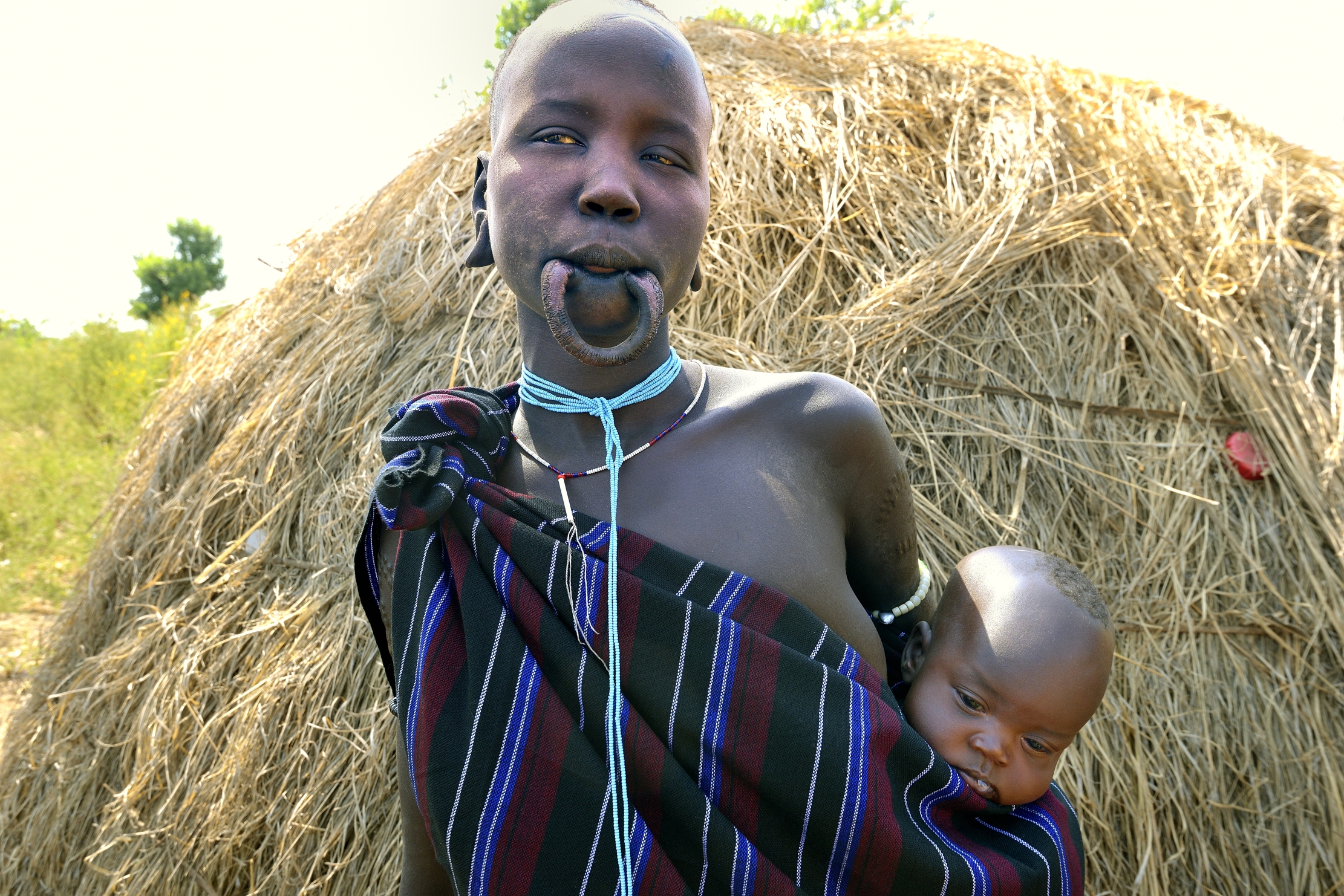 Etiopia 2015 - Donna Mursi, senza piattello labiale