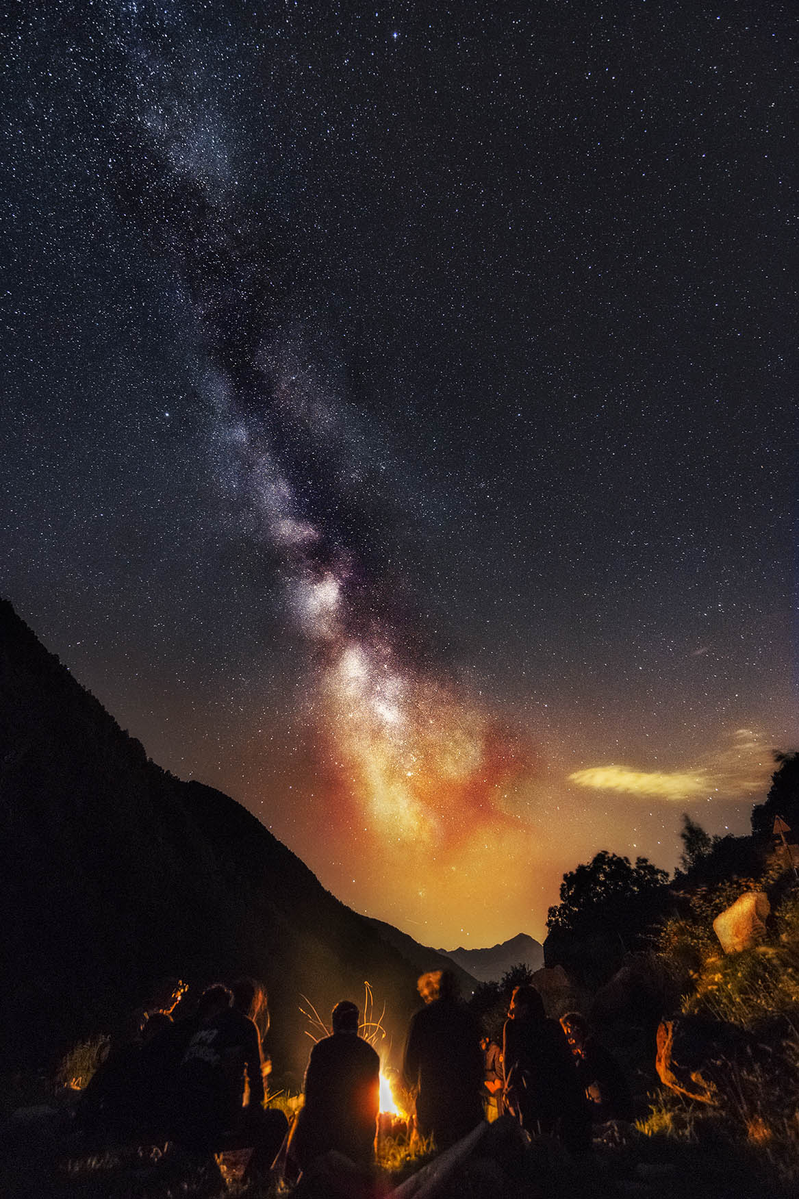 Milky way under the fire