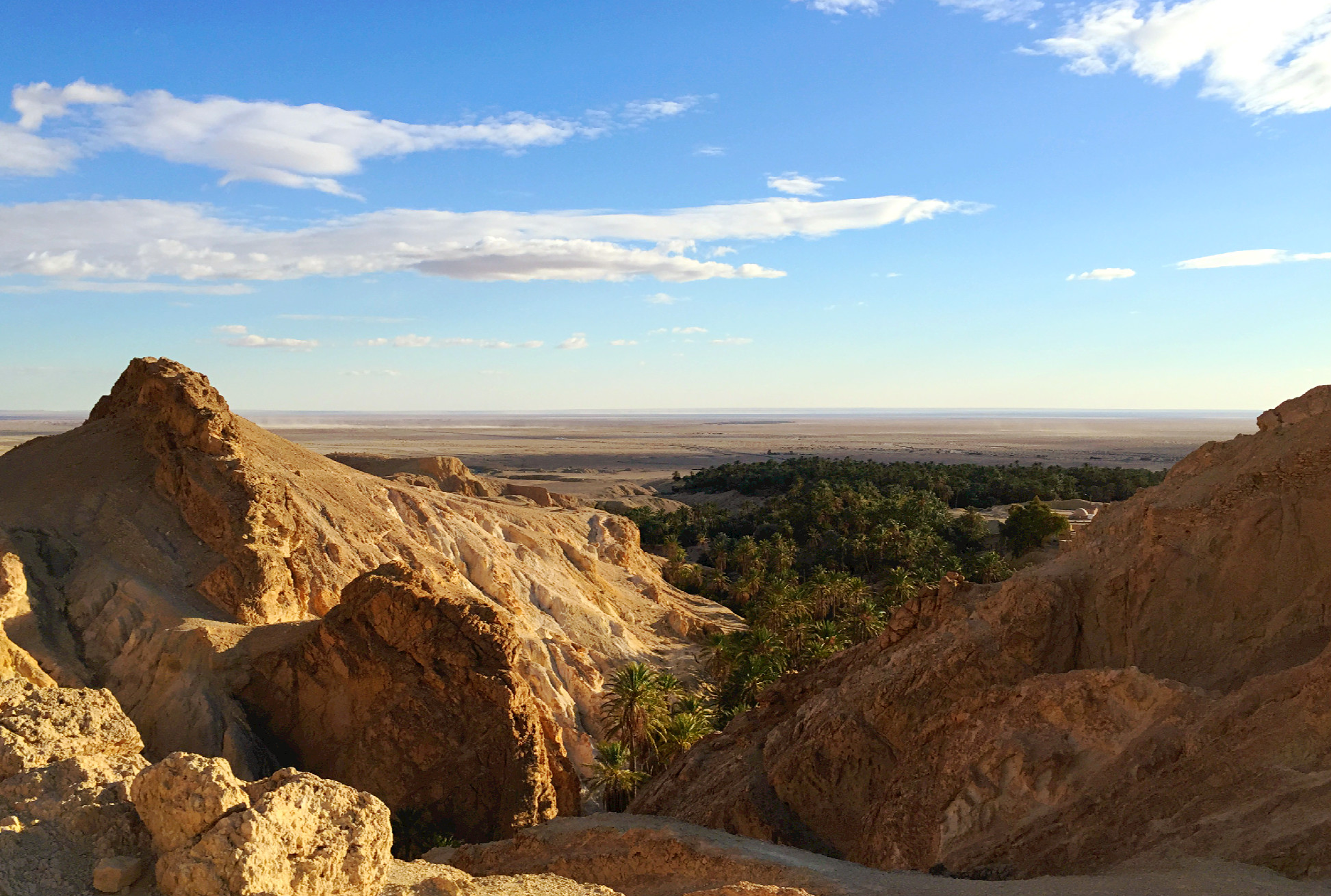Su nel cielo aperto...e poi giù il deserto..