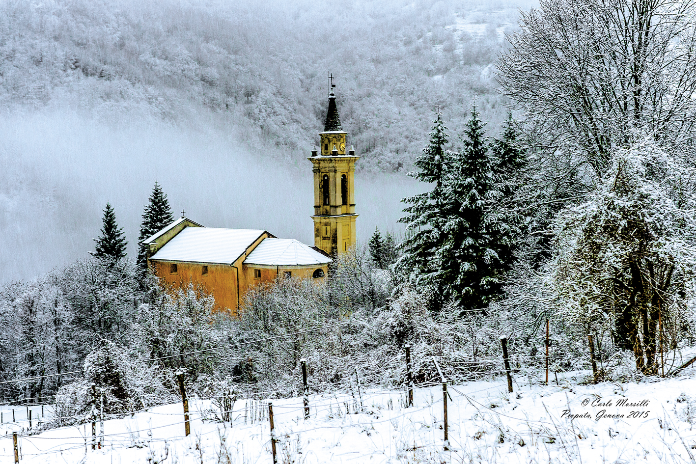 Prima neve sul monte Antola