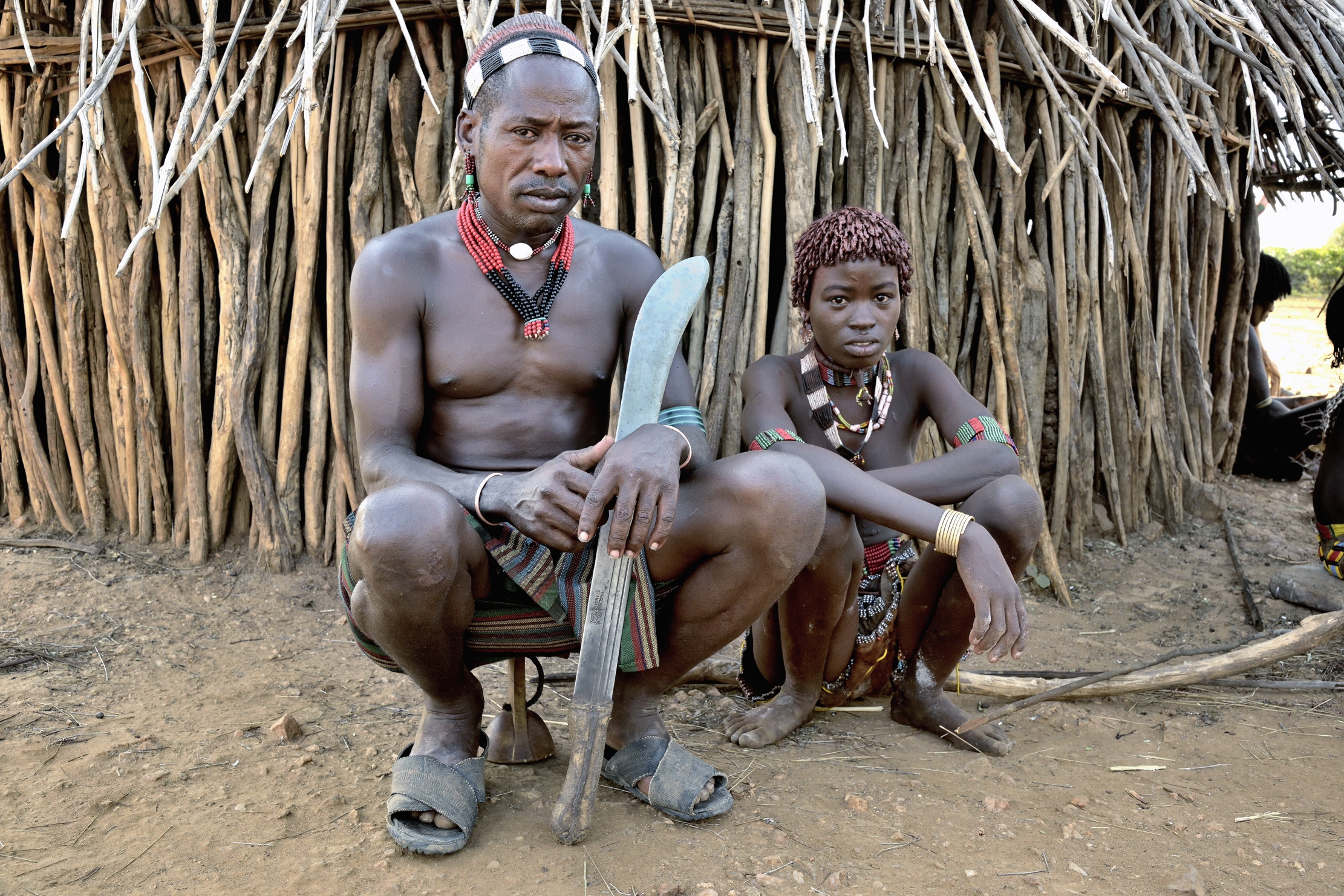 Etiopia 2015 - Uomo Hamer con la figlia