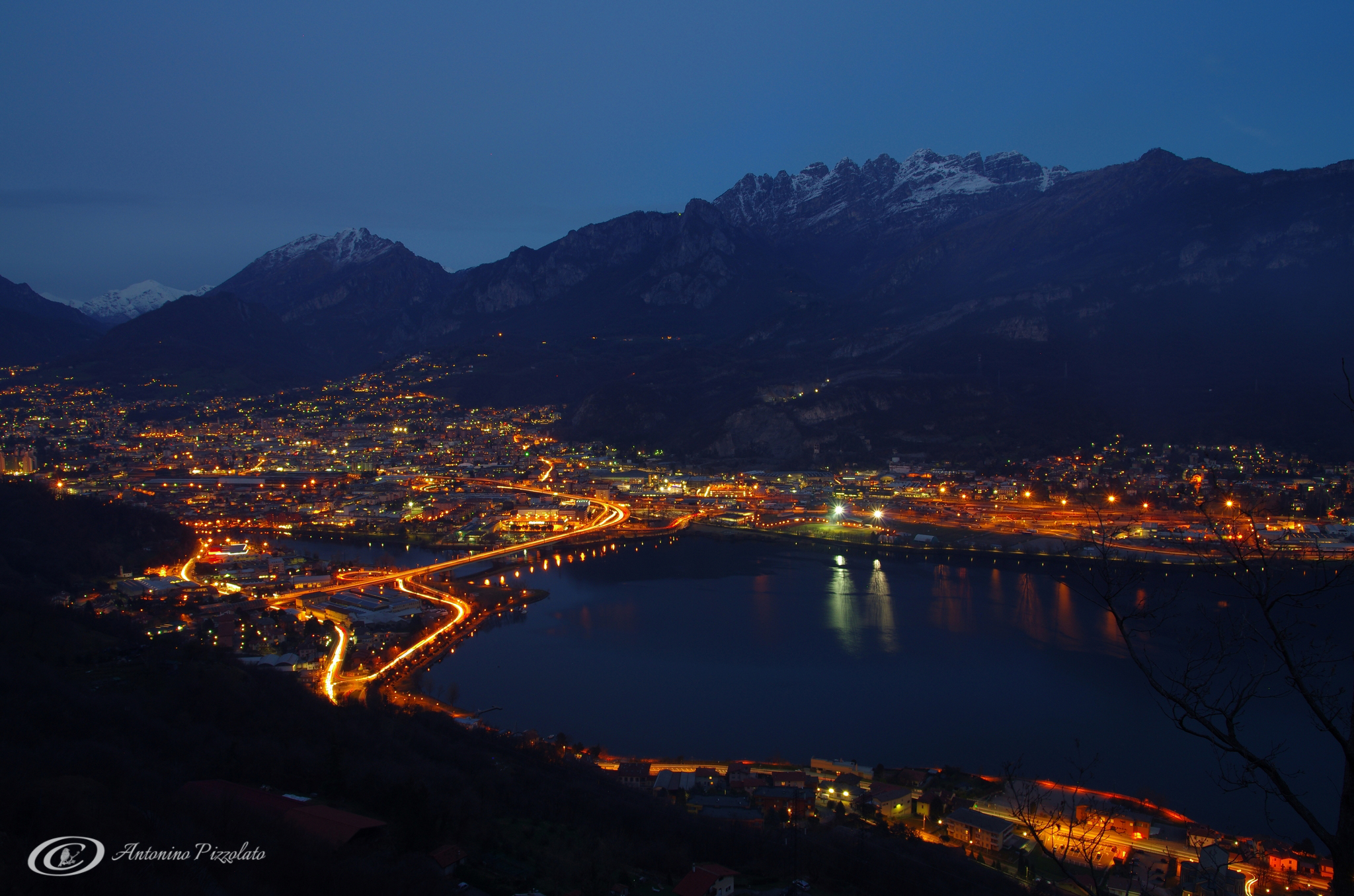 Lecco evening, beautiful and intriguing
