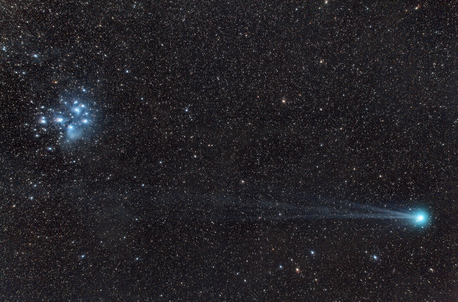 La Lovejoy vicino alle Pleiadi