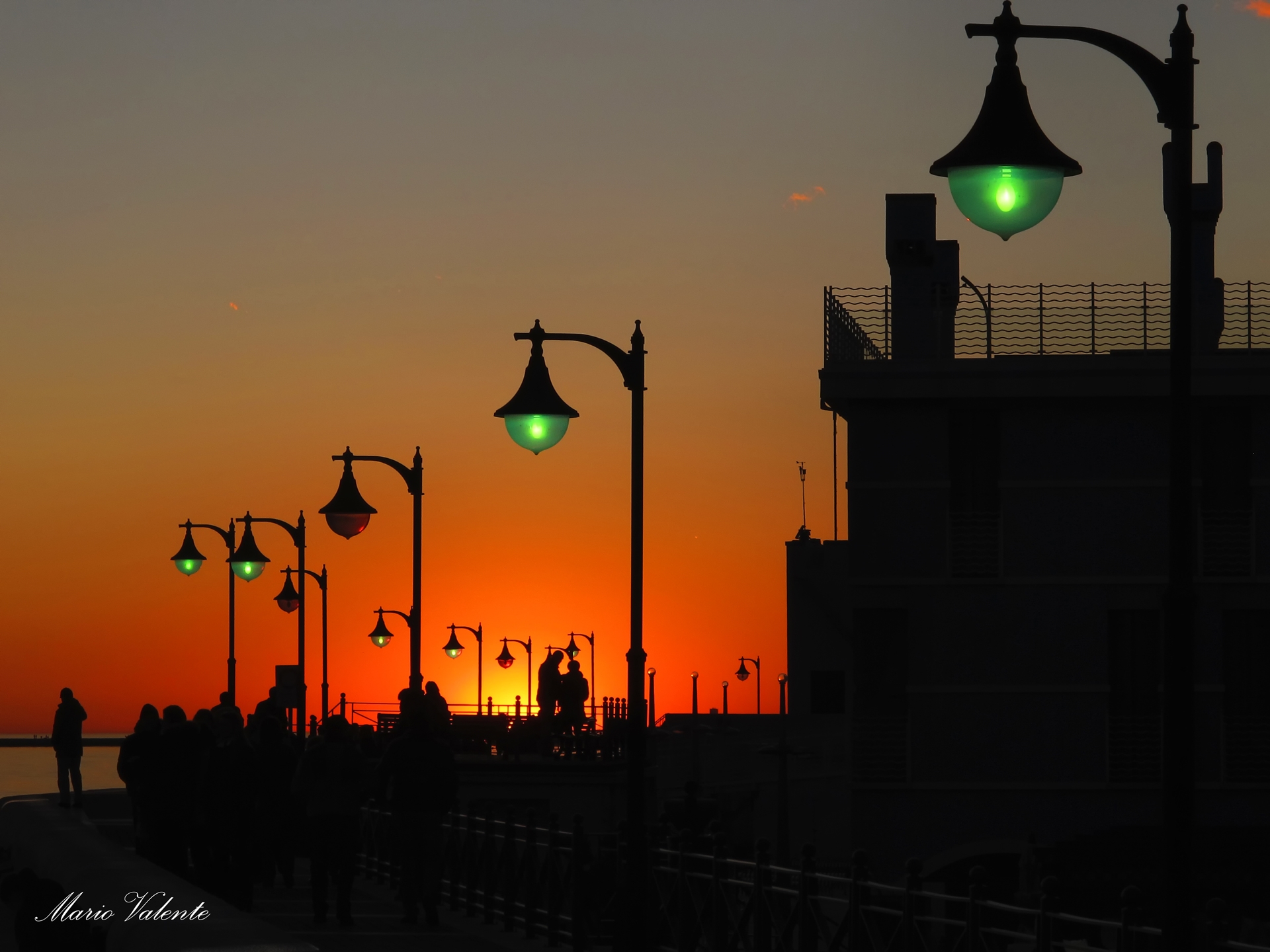 Tramonto di gennaio sul lungomare