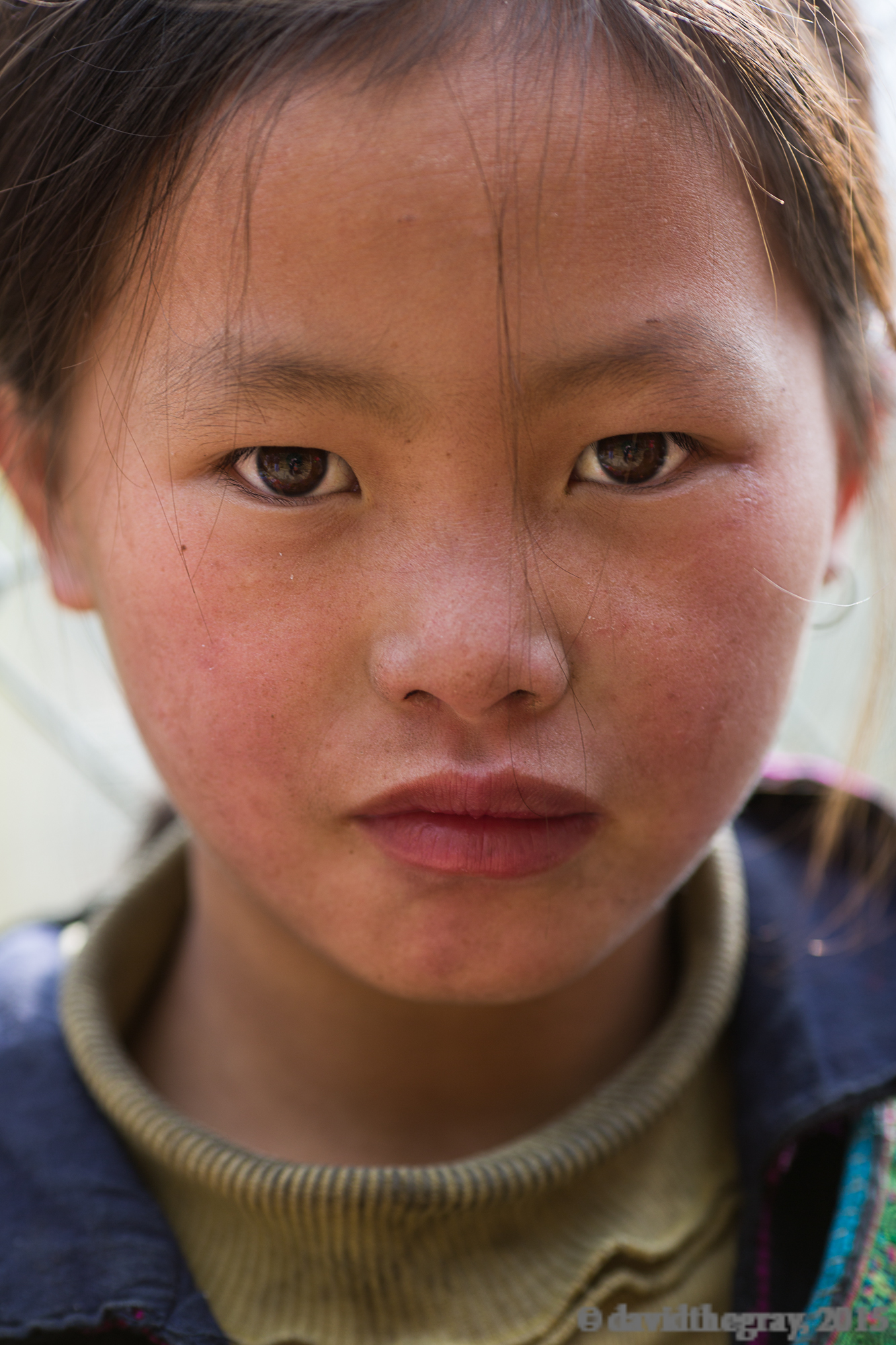 Bambina hmong nei pressi di Sapa