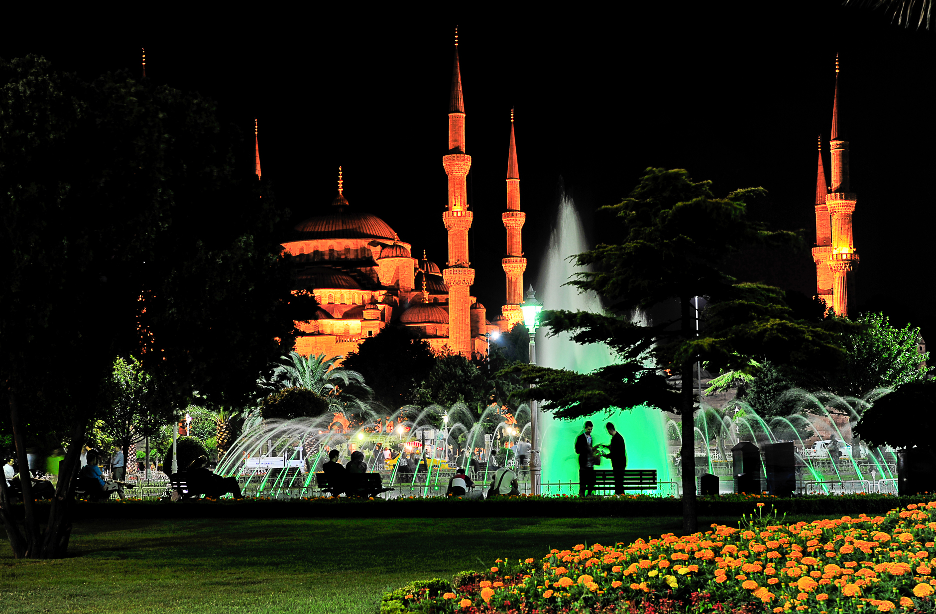 Istanbul-La Moschea Blu di notte