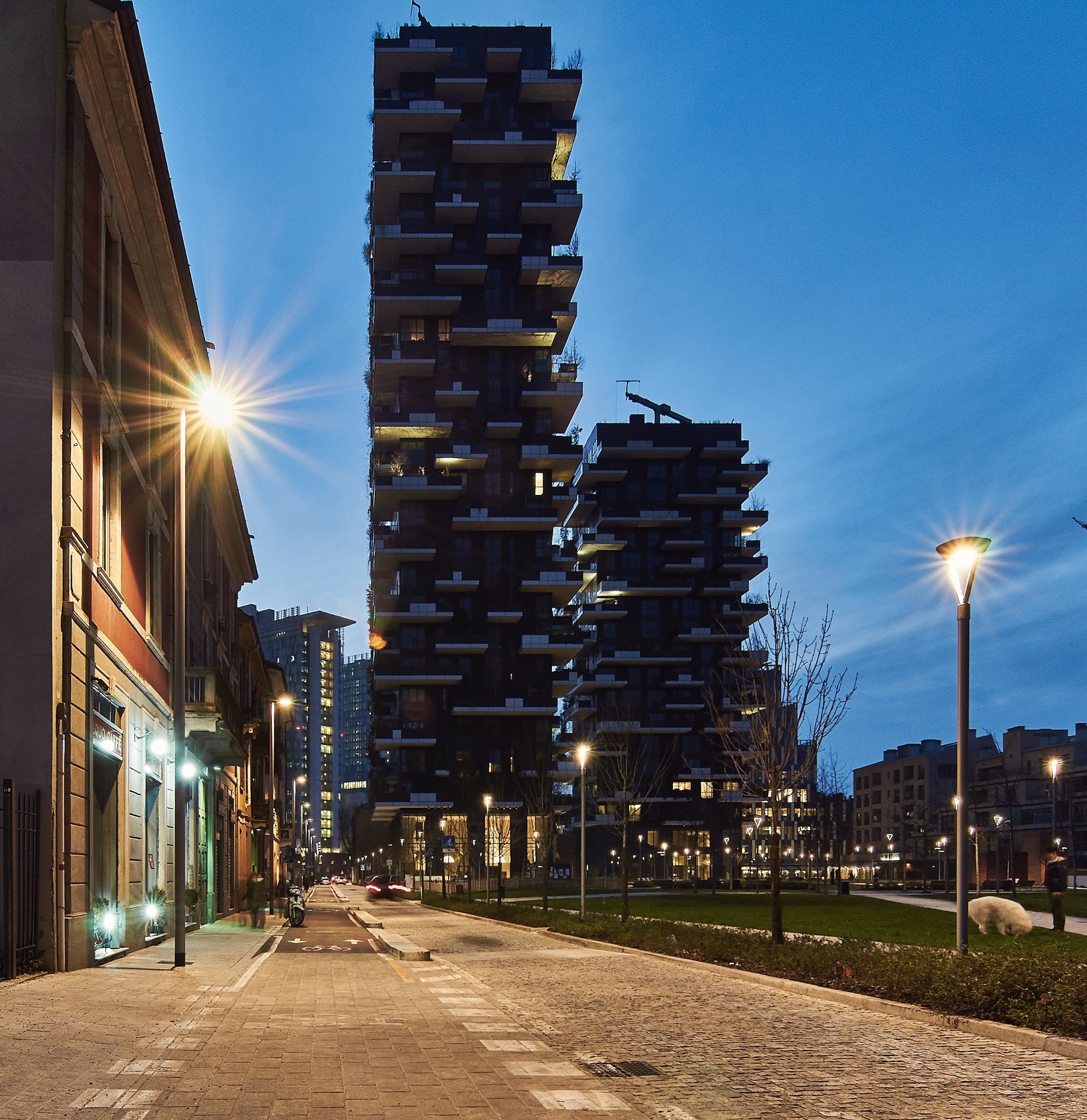 Bosco verticale di sera