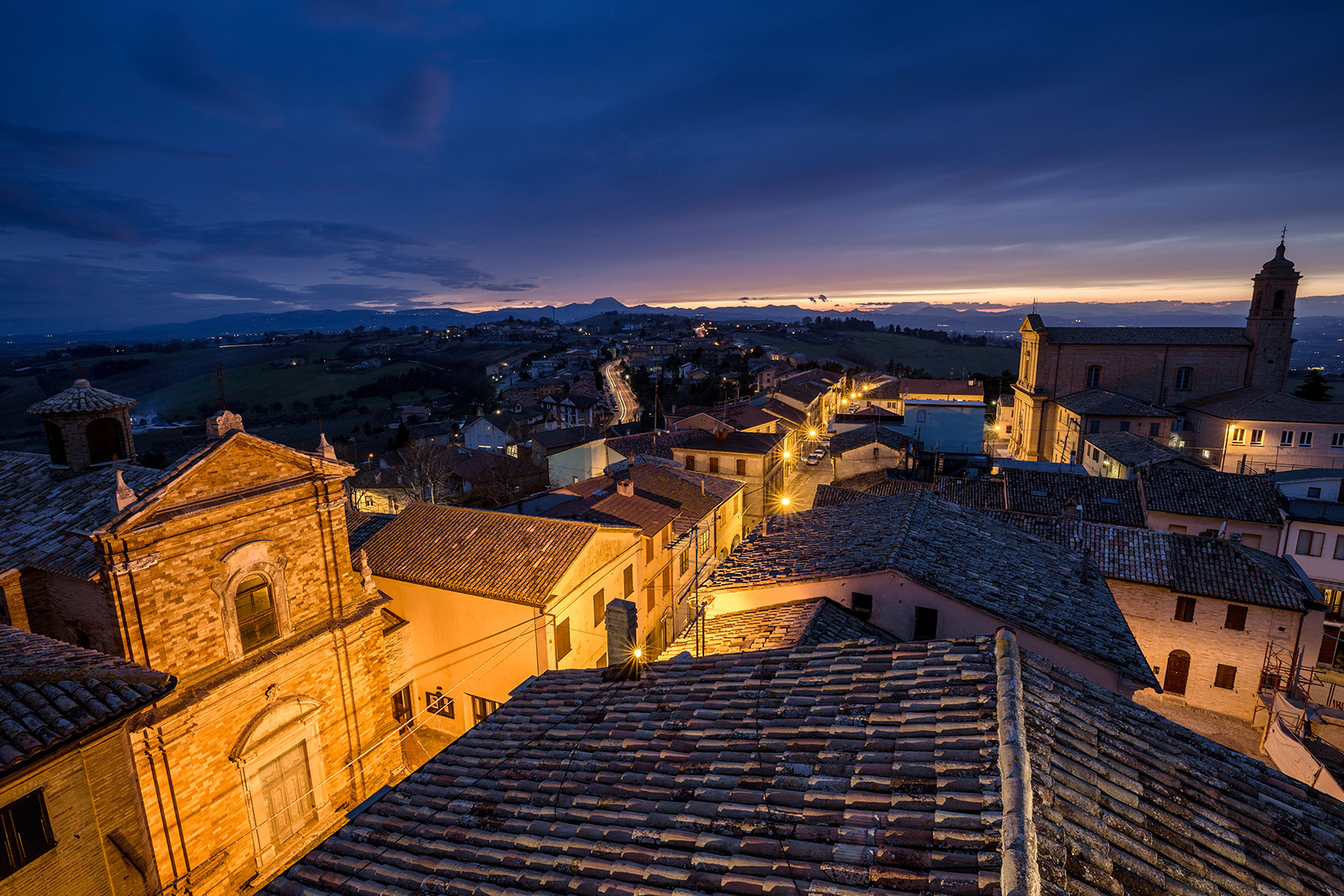 blue hour from the bell tower