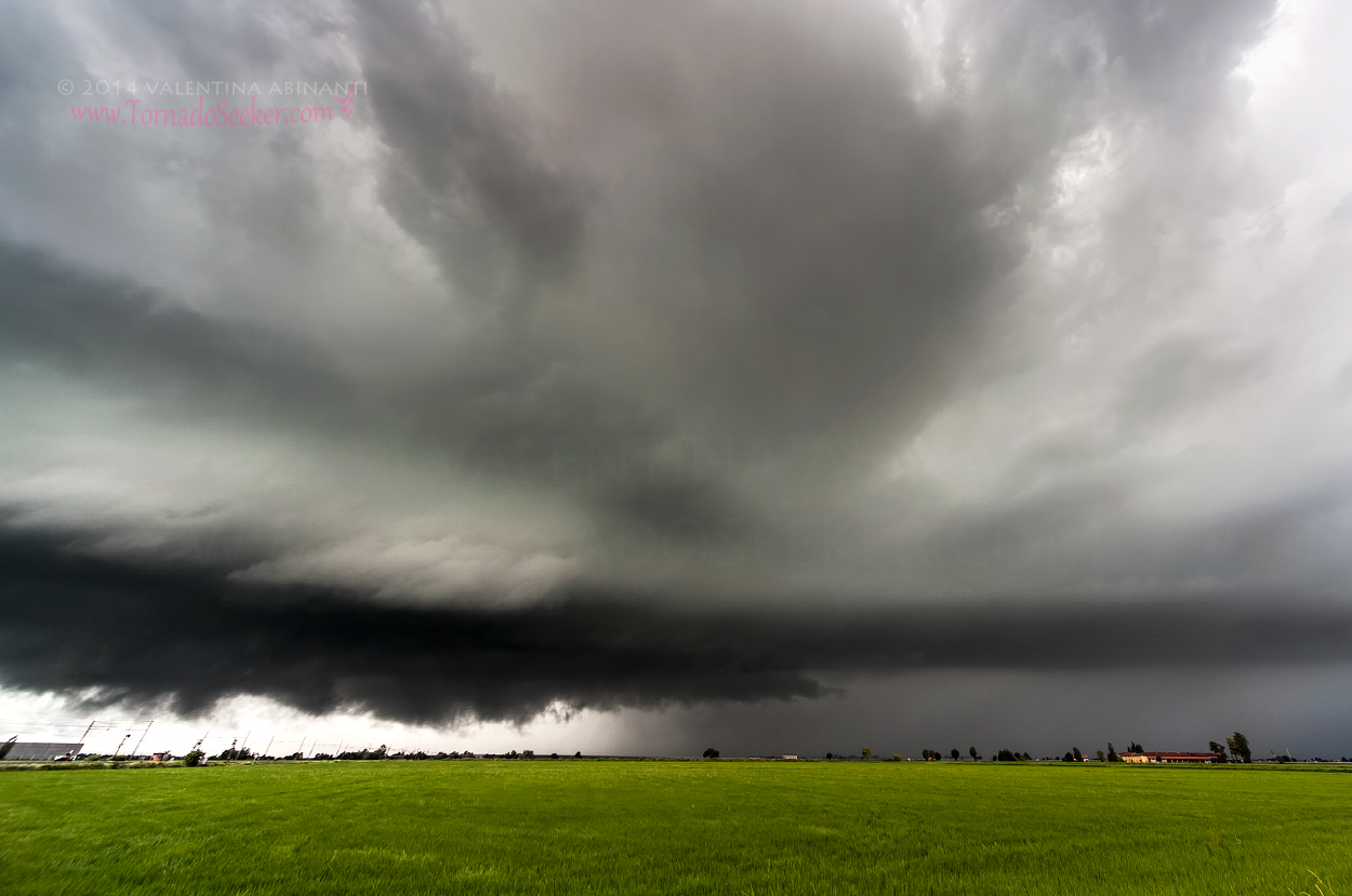 Intense storm west of Novara