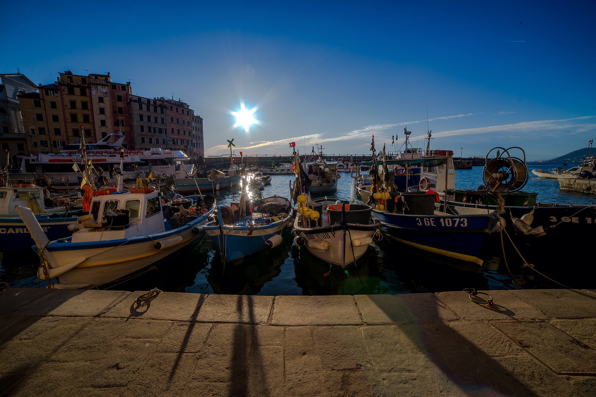 Barche in controluce