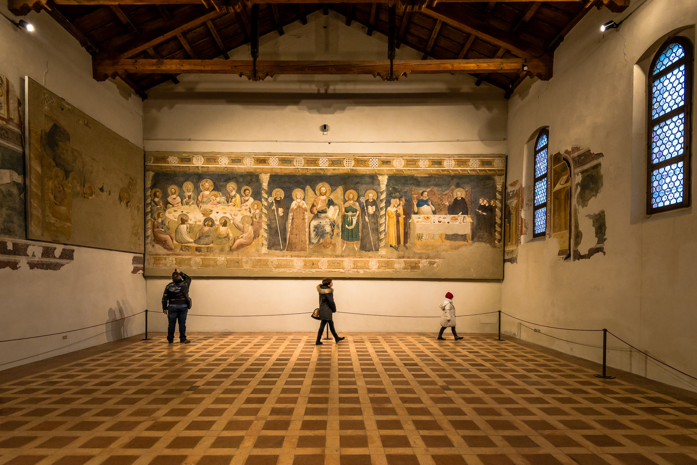 The Refectory with the great fresco and the little family