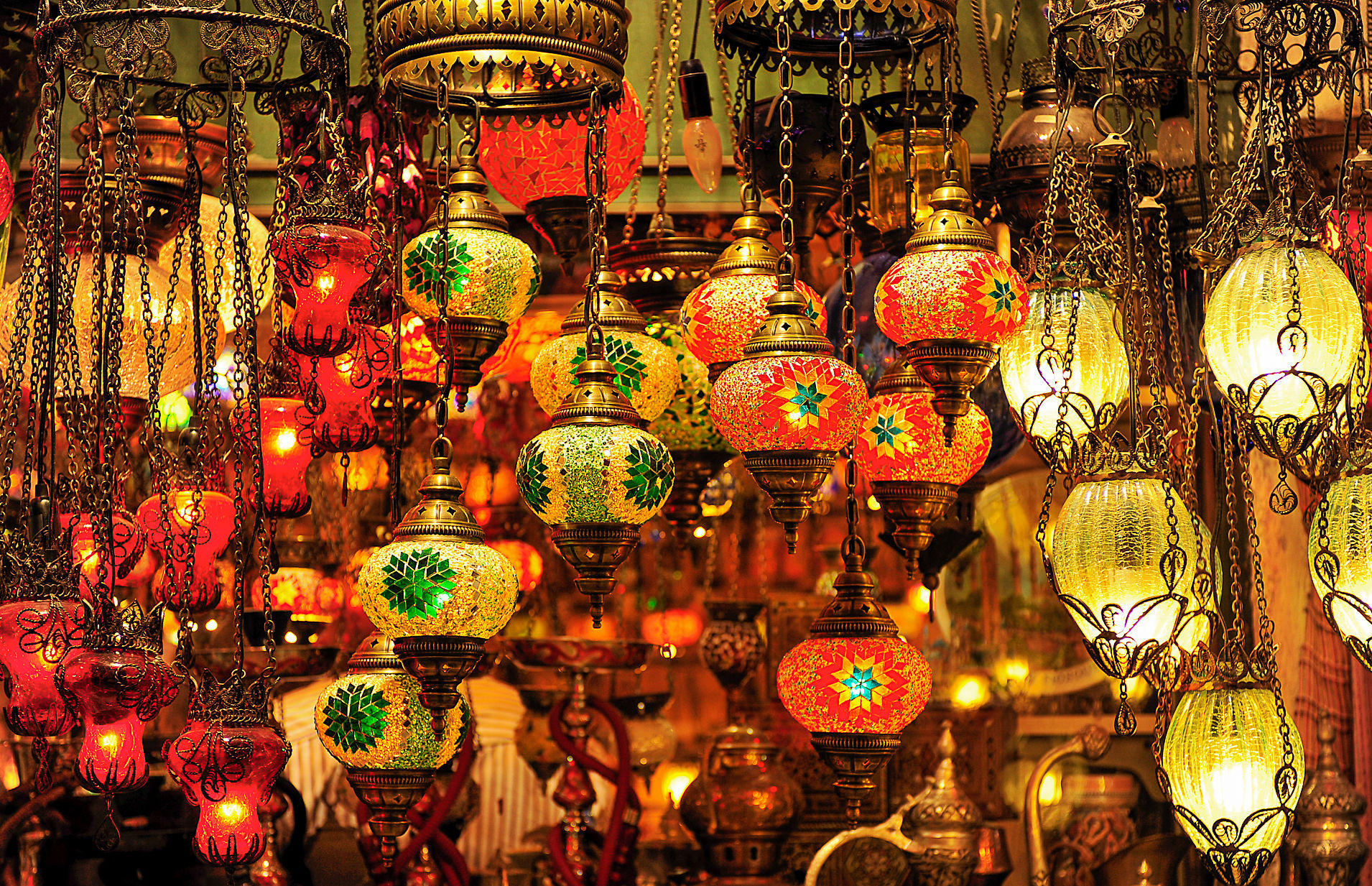 Istanbul-Lampadari al Gran Bazar