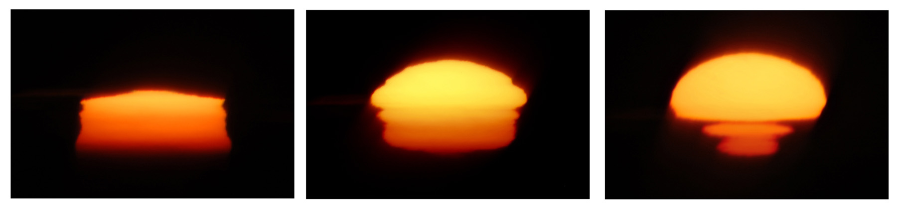 Sole all'alba - deformazioni causate dall'atmosfera