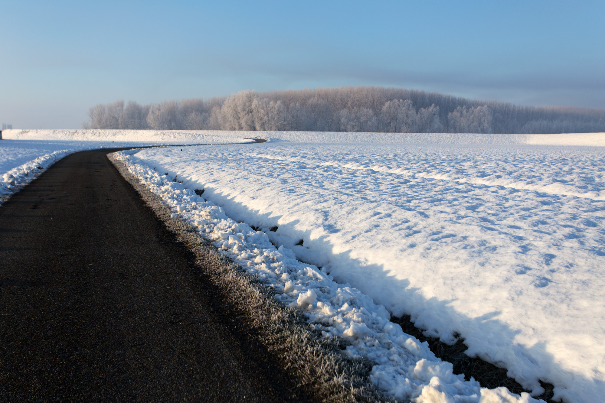 road into snow