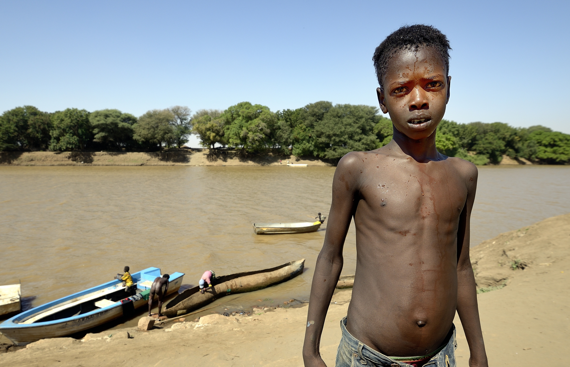 Etiopia 2015 - Bambino Dassanech sull'Omo river