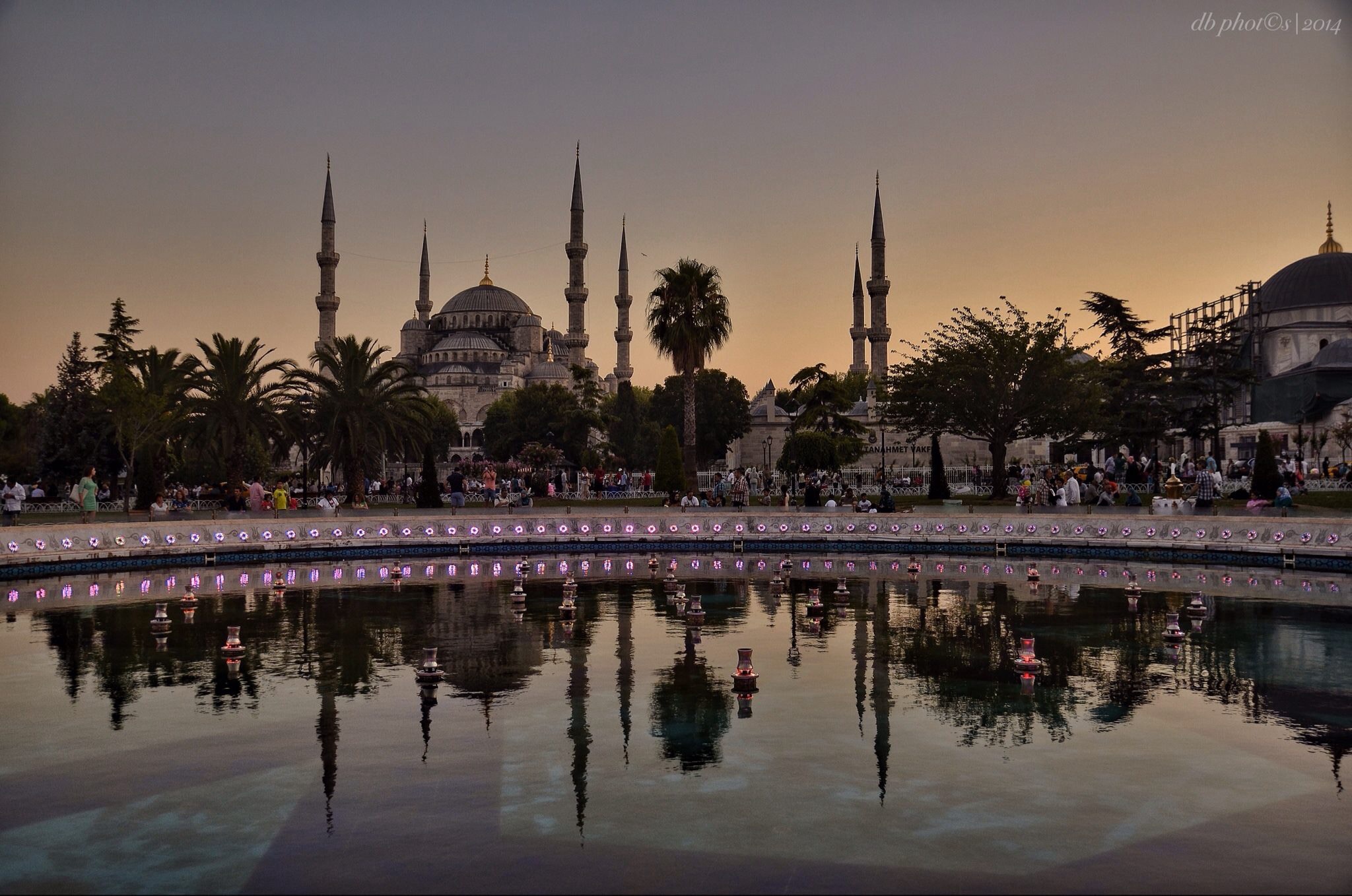 Blue Mosque at sunset in istanbul