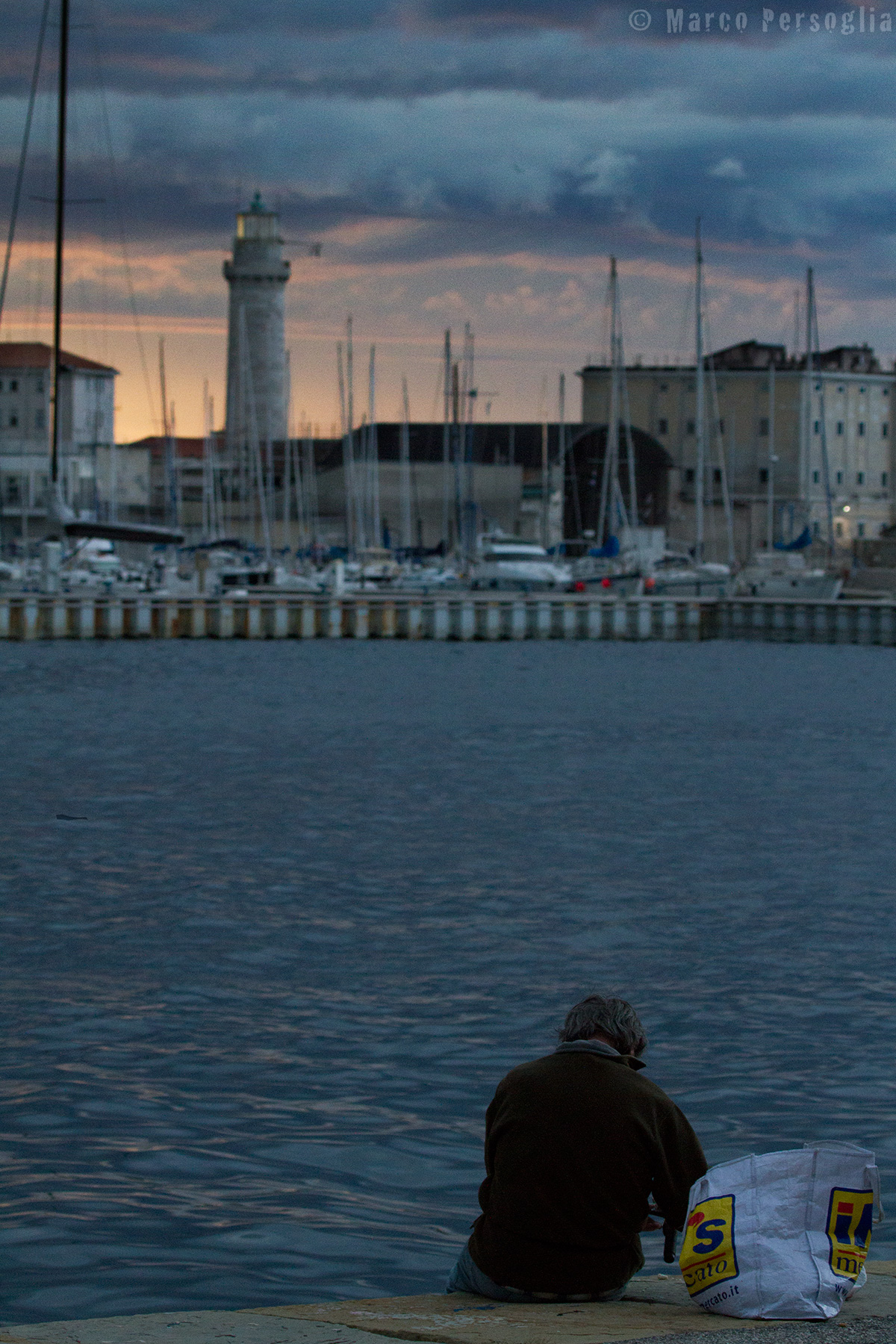 Trieste - bass fishing at sunset