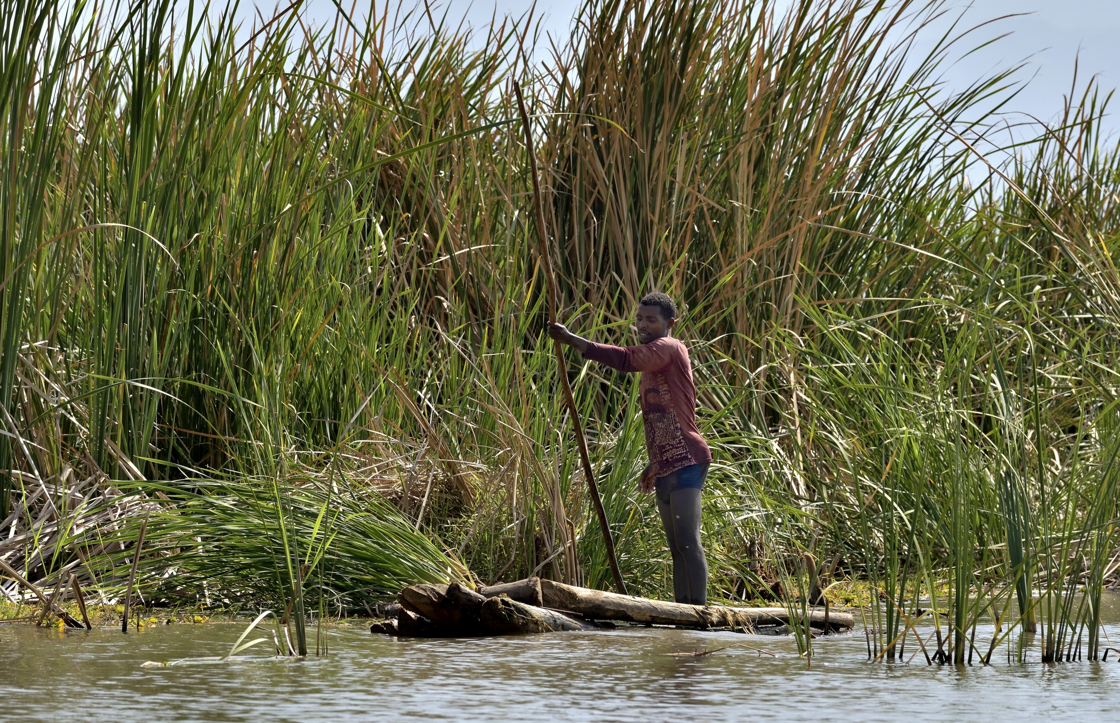 Etiopia 2015 - Pescatore sul lago Chamo