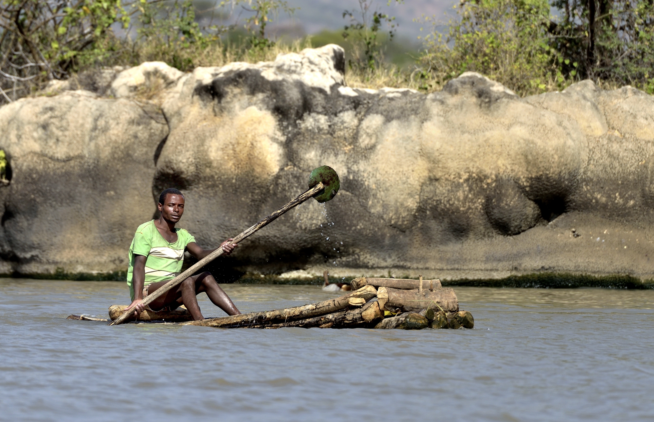 Etiopia 2015 - Pescatore sul lago Chamo