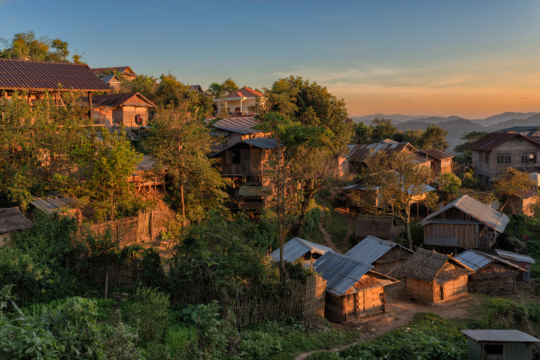 Phongsaly al tramonto