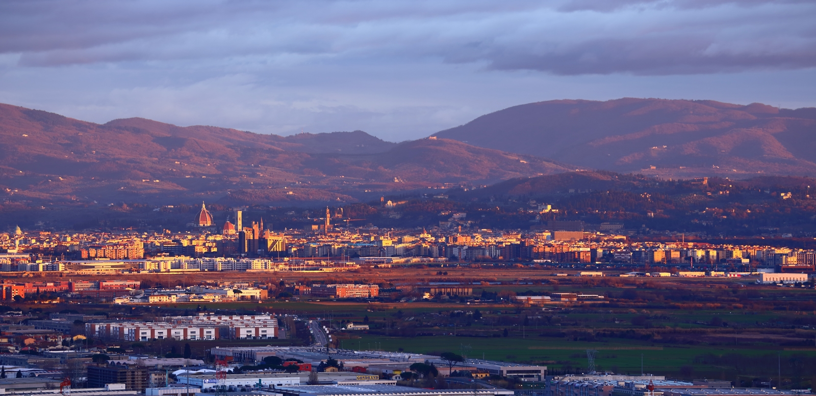 Firenze dalla Calvana al tramonto