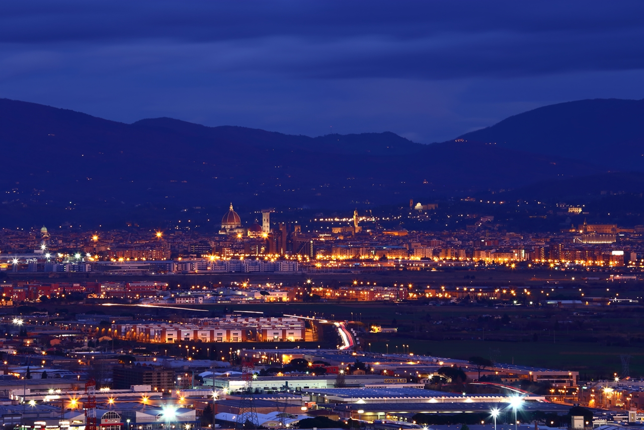 Firenze dalla Calvana di sera