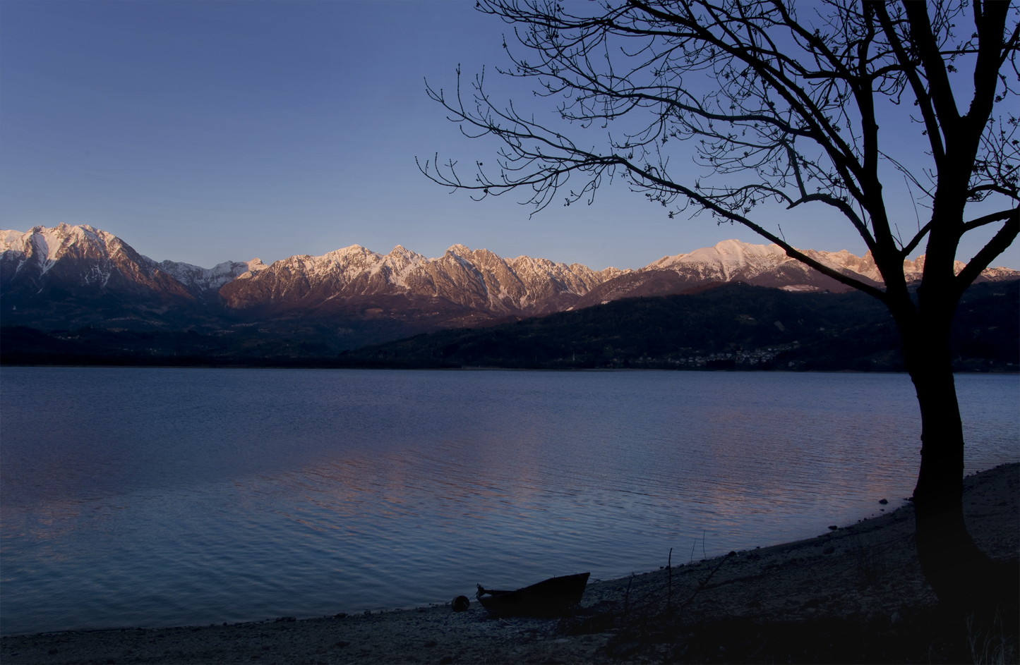 Sunset on Lake Santa Croce