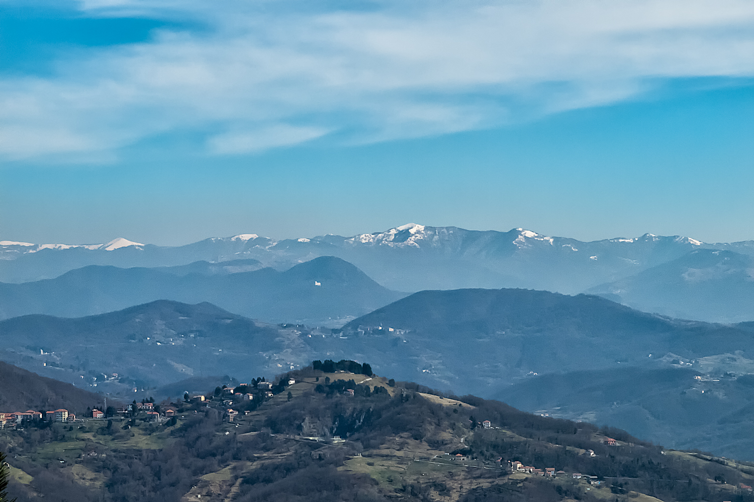 View of the Alps from Praglia Plans