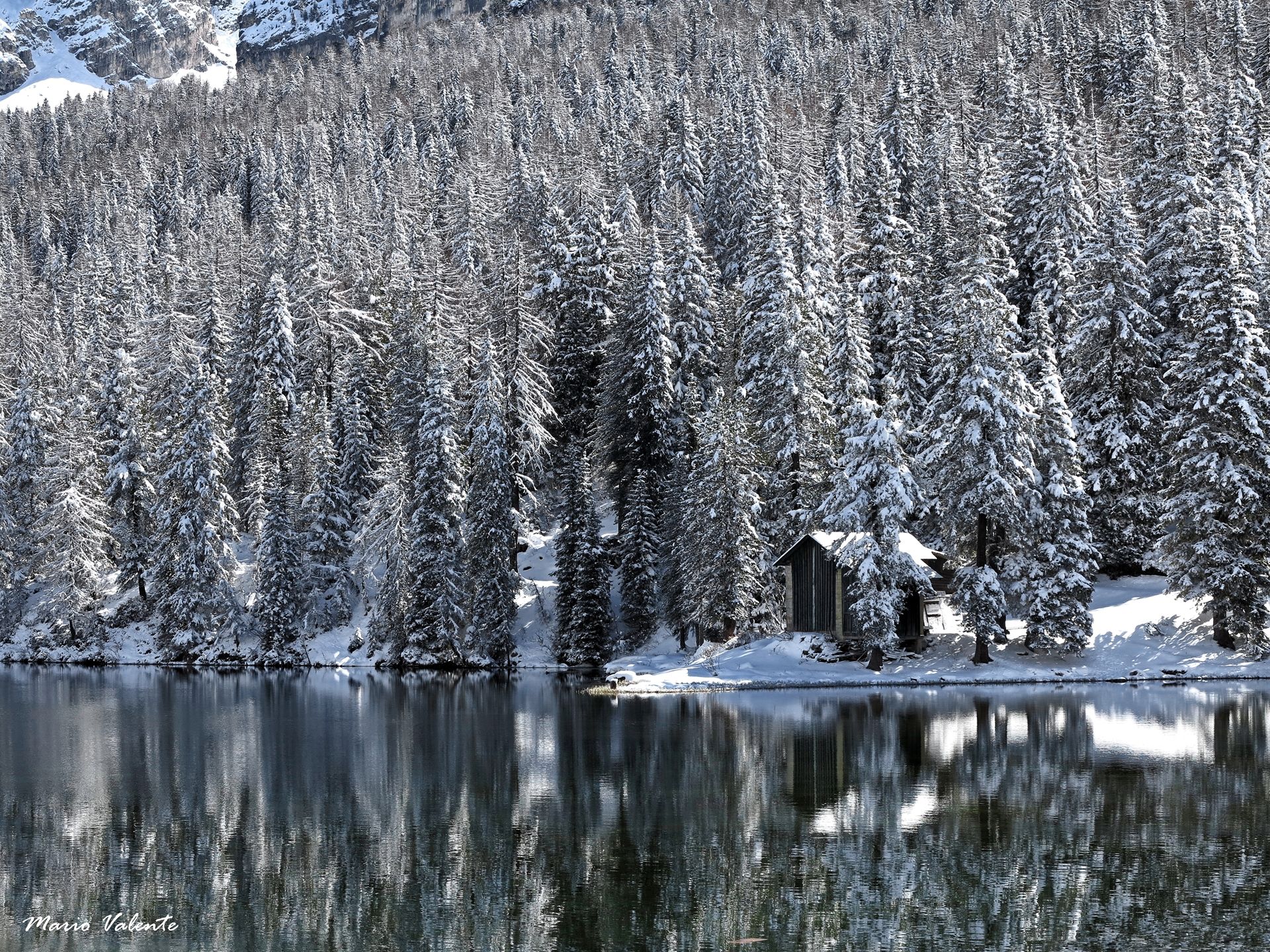 Lago di Misurina, prima nevicata