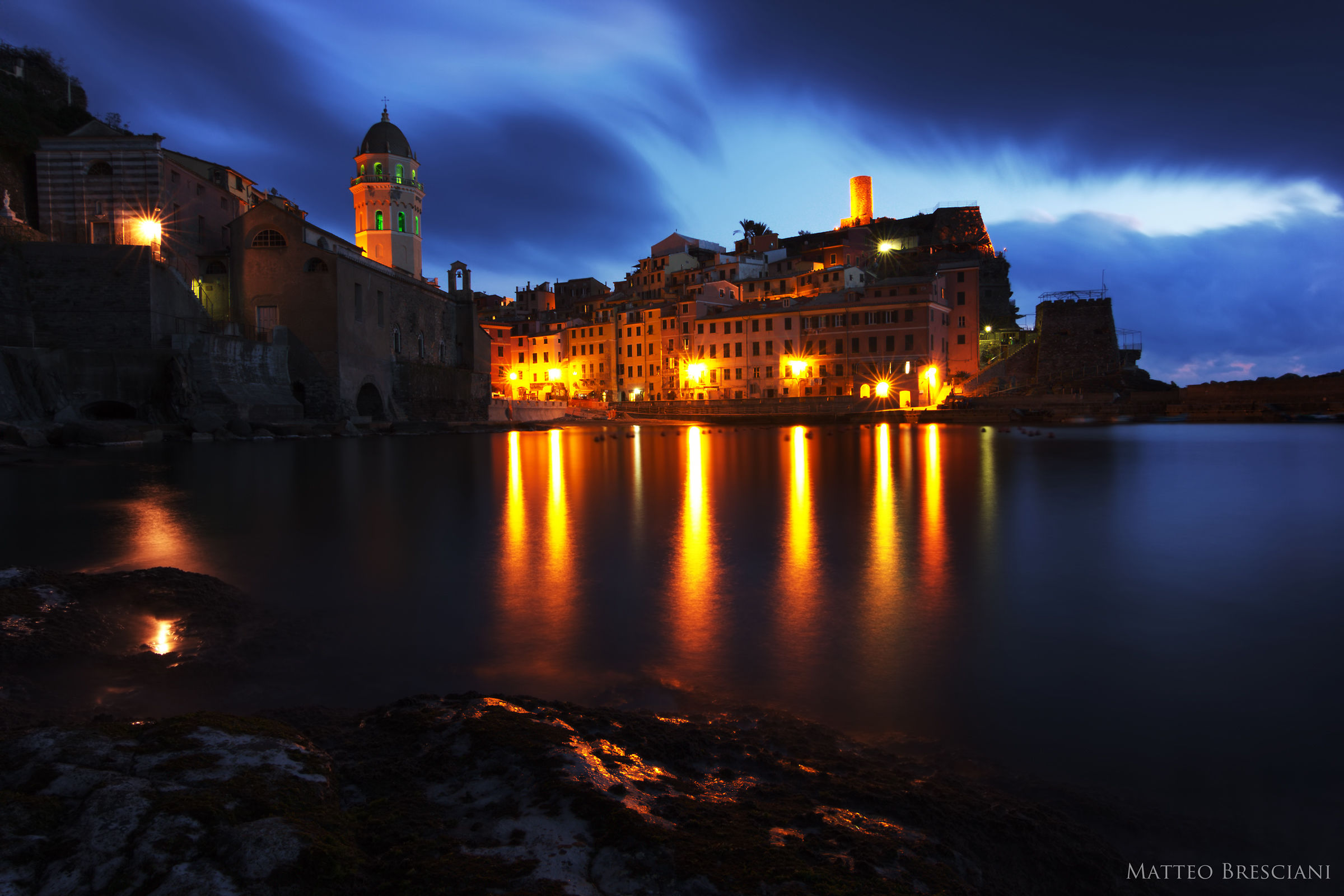 The Sun Goes Away on Vernazza's Bay