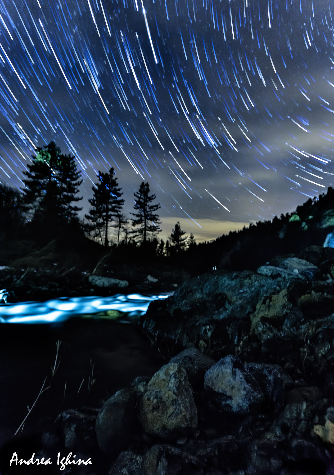 Startrail a Tiglieto.