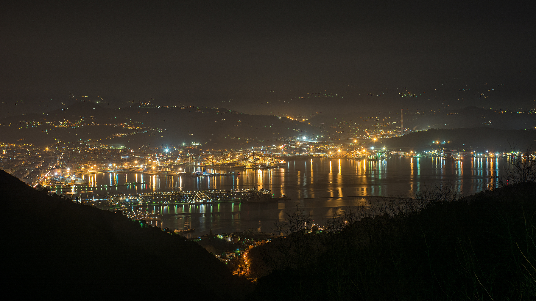 Gulf of La Spezia by night