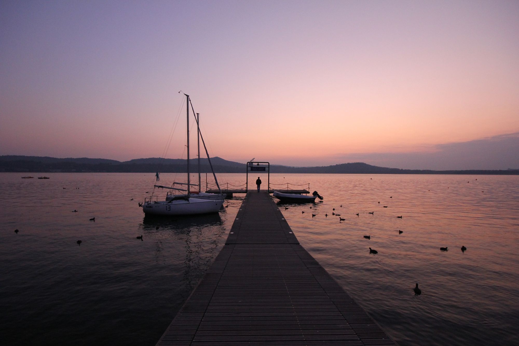 Tramonto sul lago di Viverone