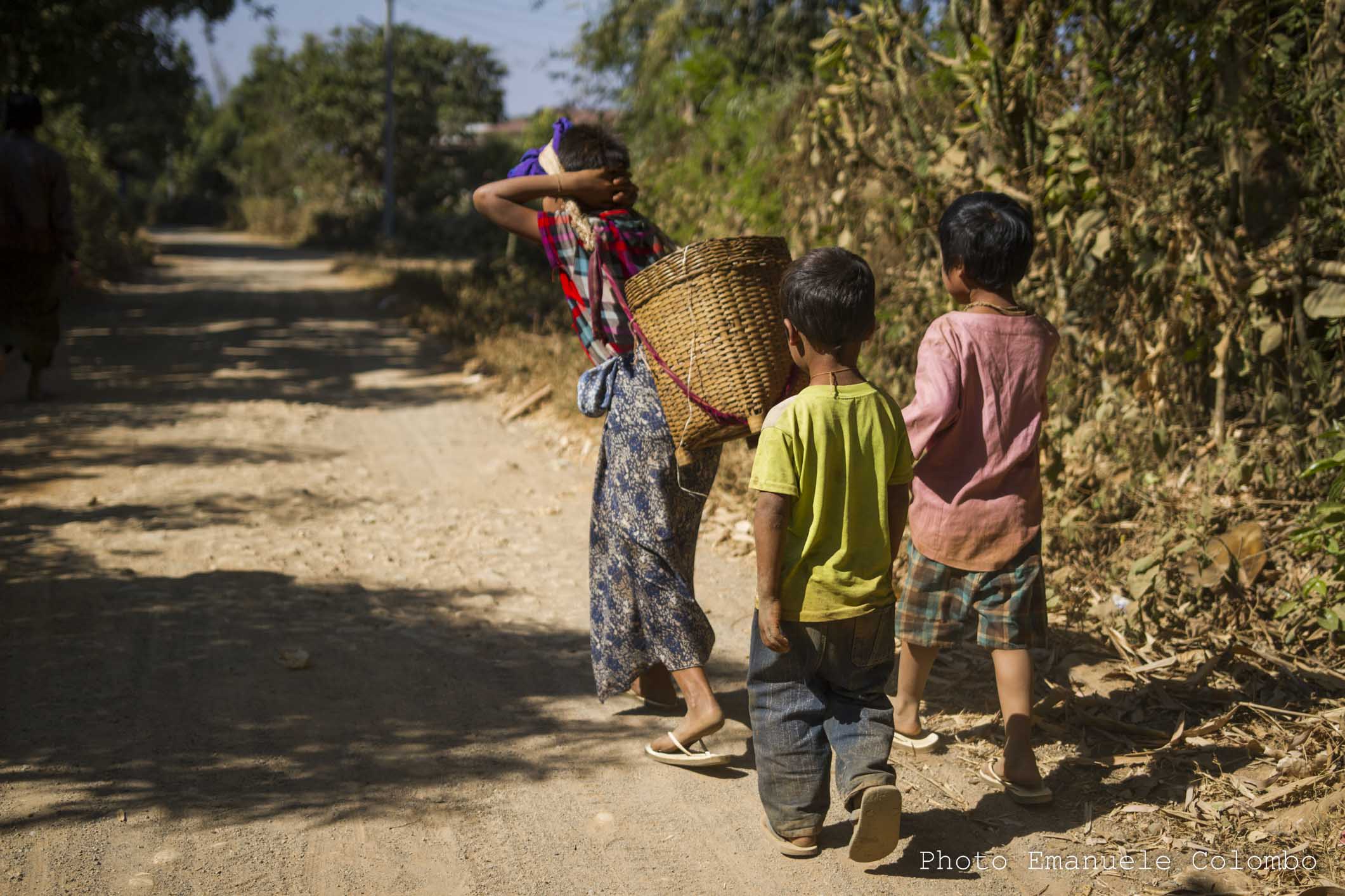 Even the children help - Mountains near Mandalay