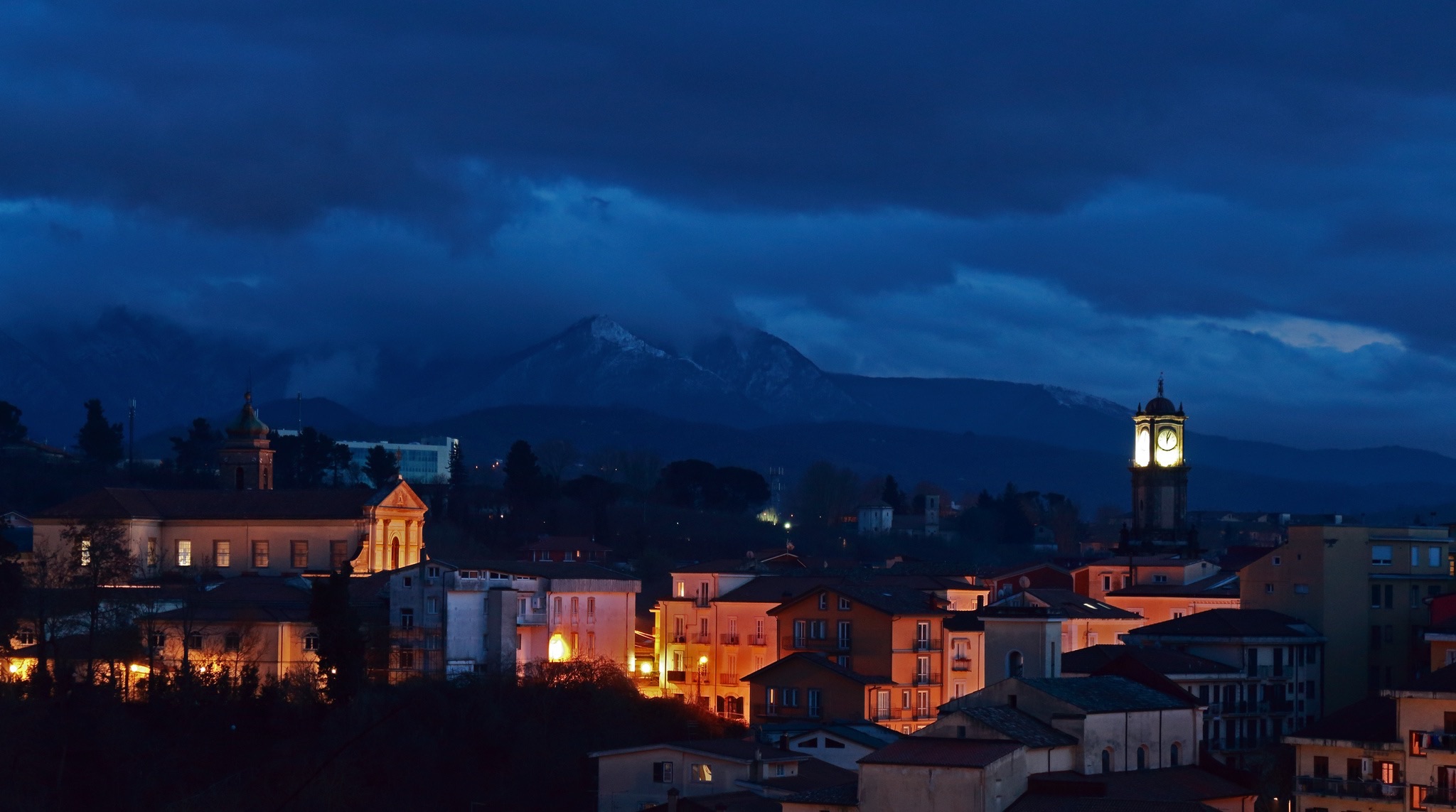 Avellino, evening clouds