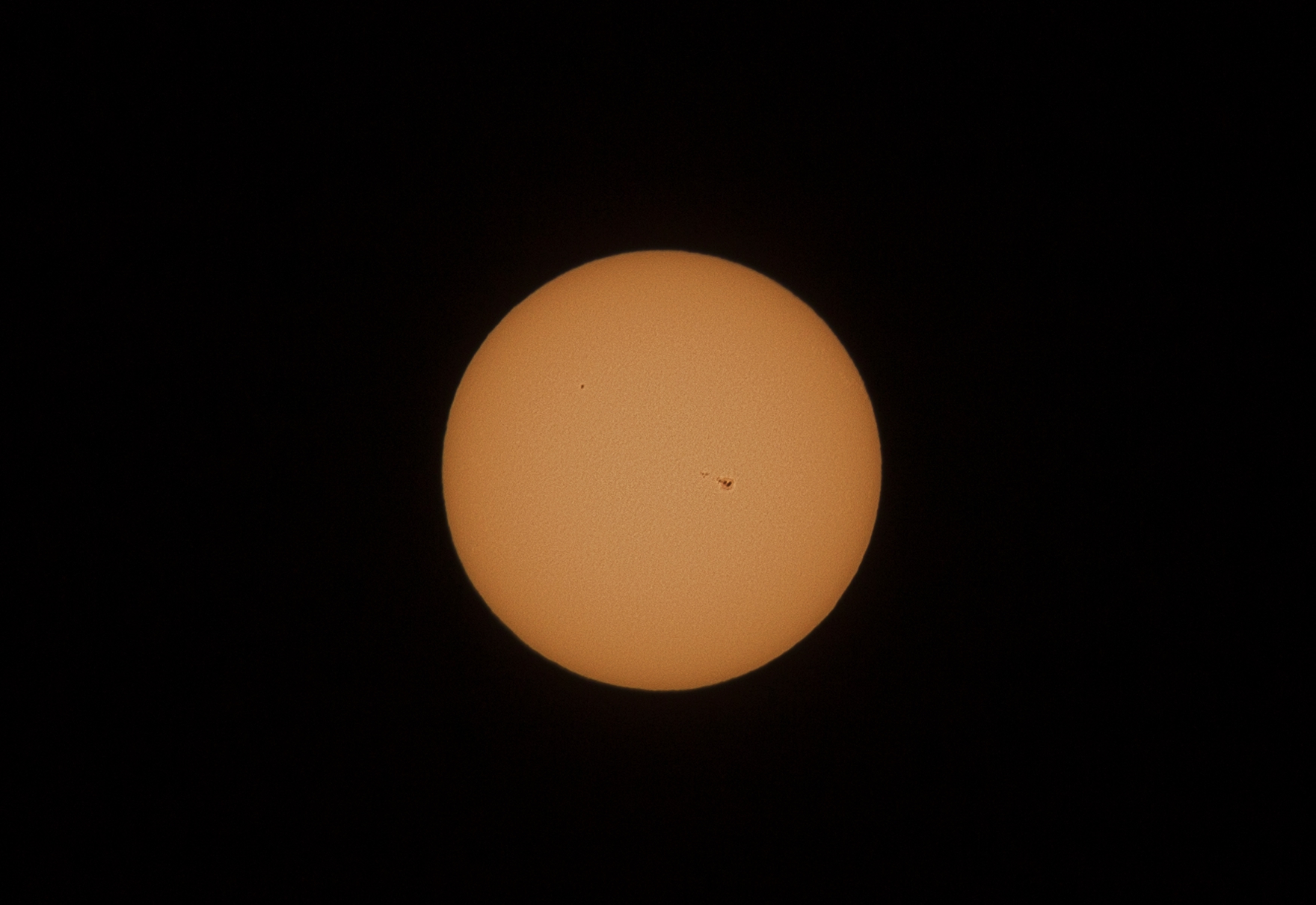 Sole con macchia solare 28/03/2015