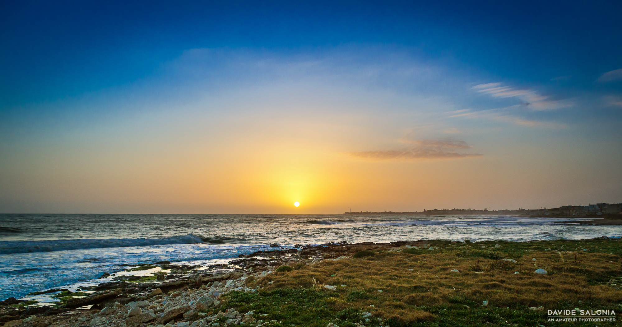 Shy spring sunset in Marina di Ragusa