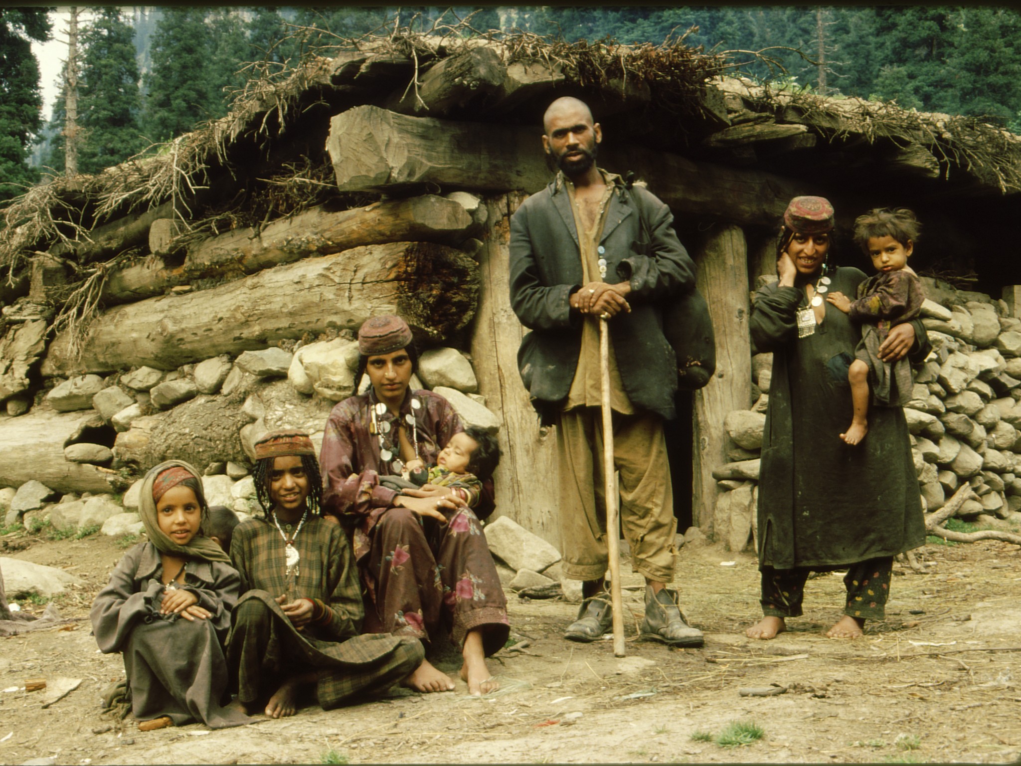 Kashmir mountain family