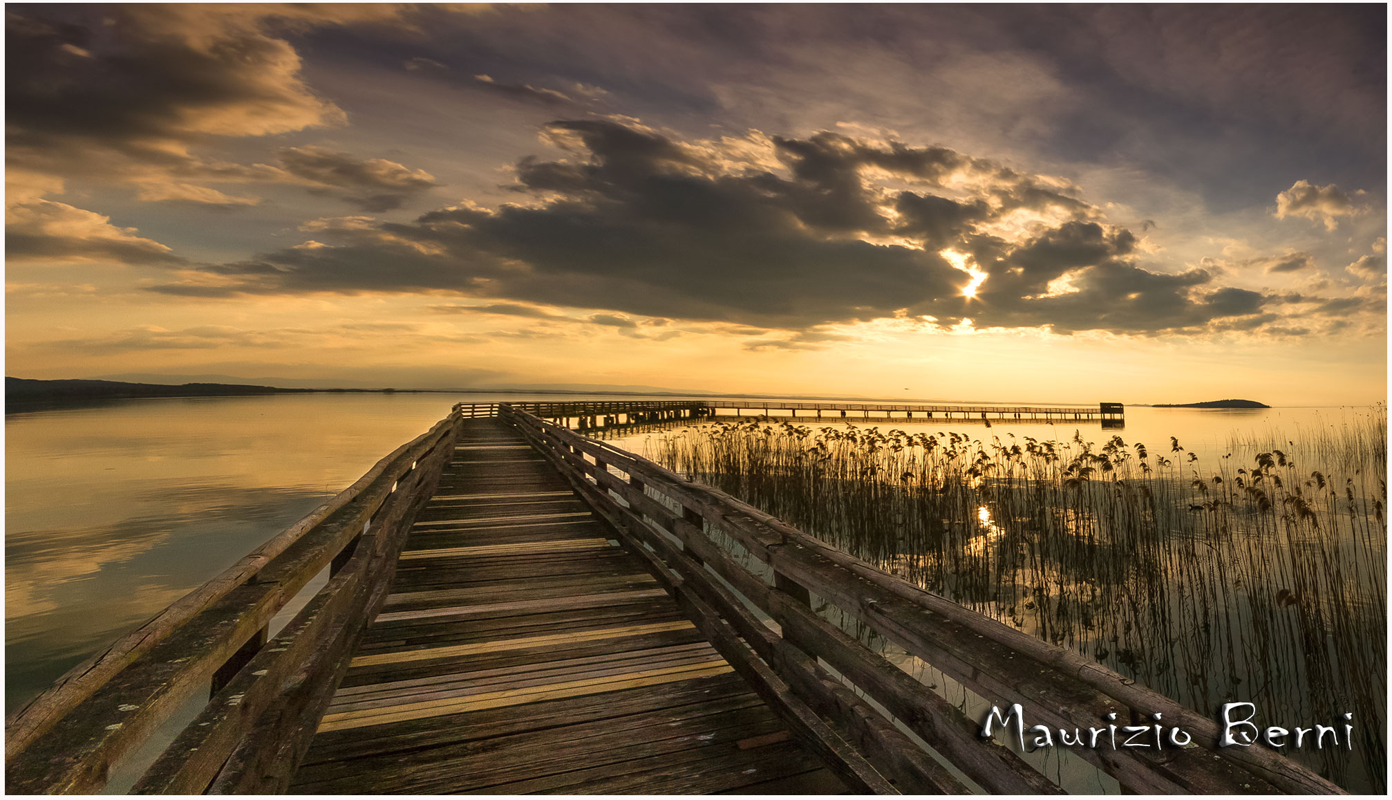 Tramonto nel canneto