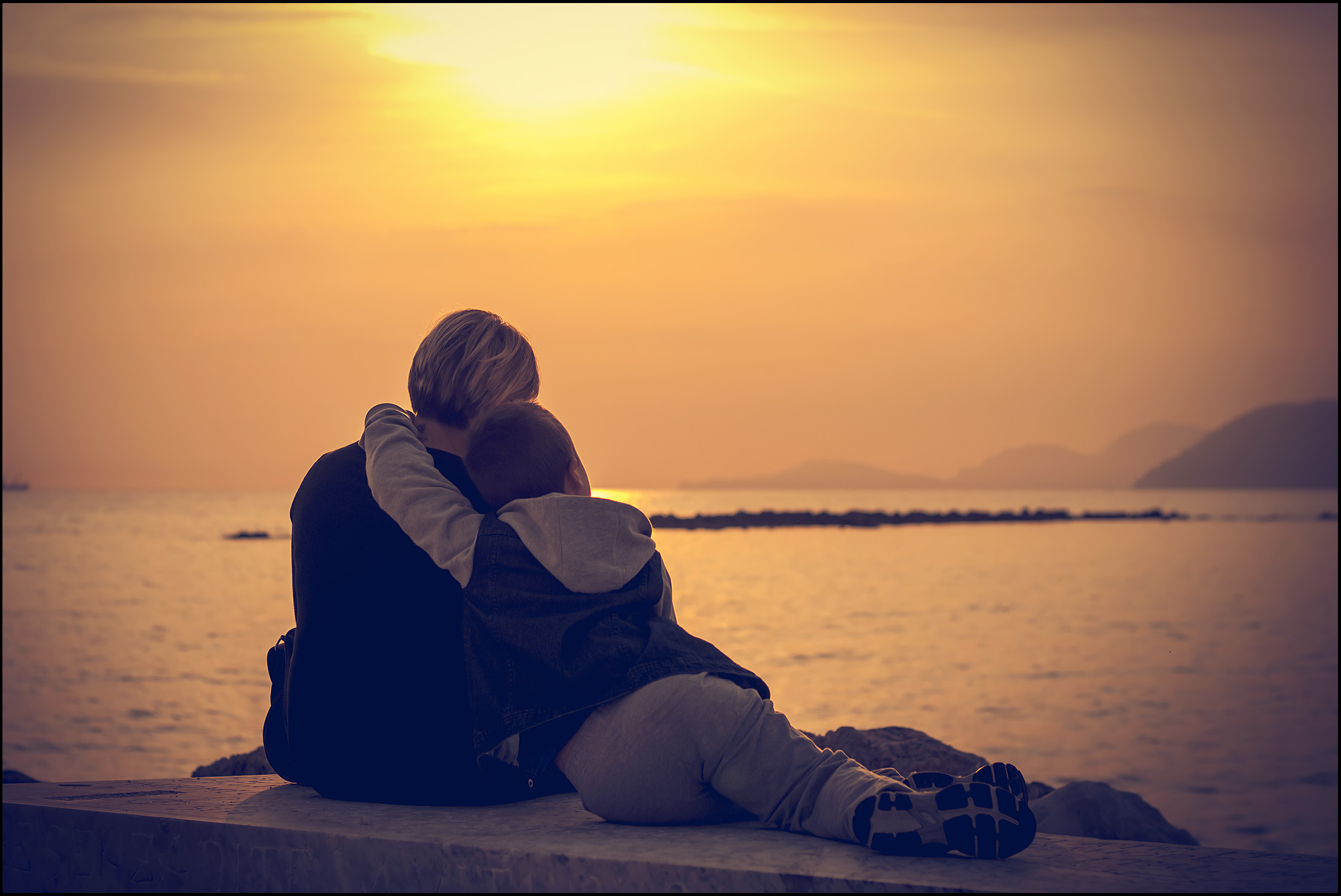 Warm embrace of the sunset.