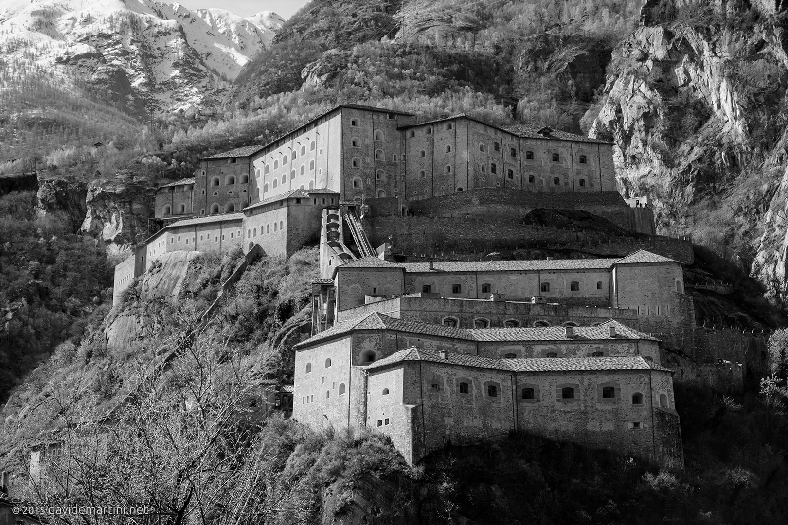 Forte di Bard, bianco/nero, Valle d'Aosta