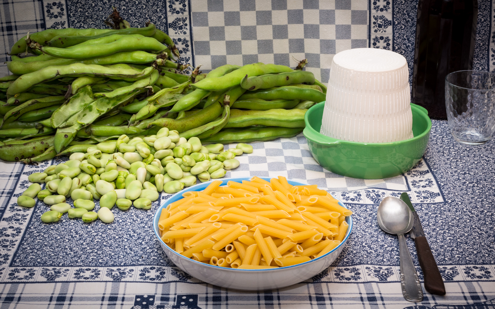 Pasta beans and ricotta