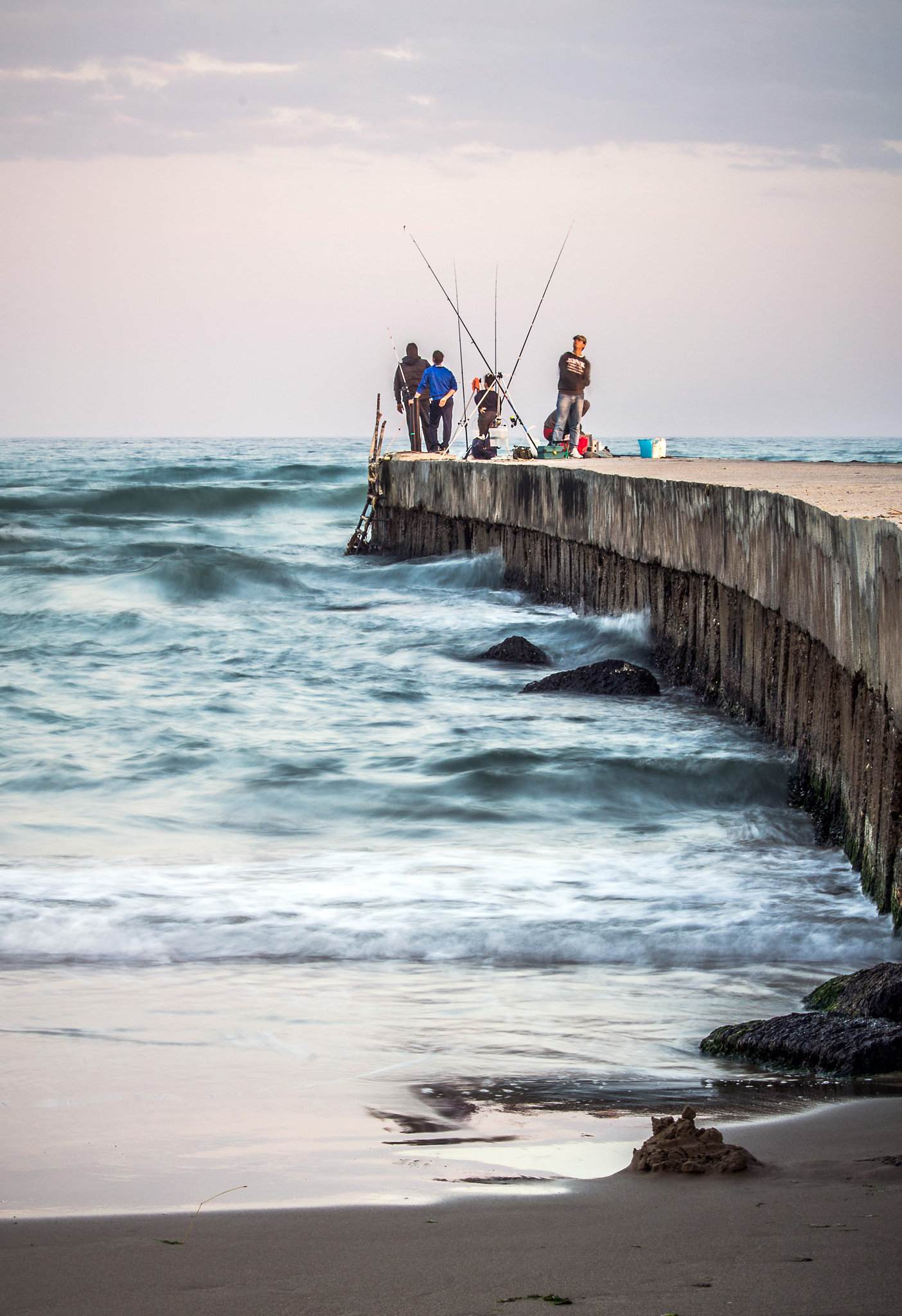 Fishing from the pier