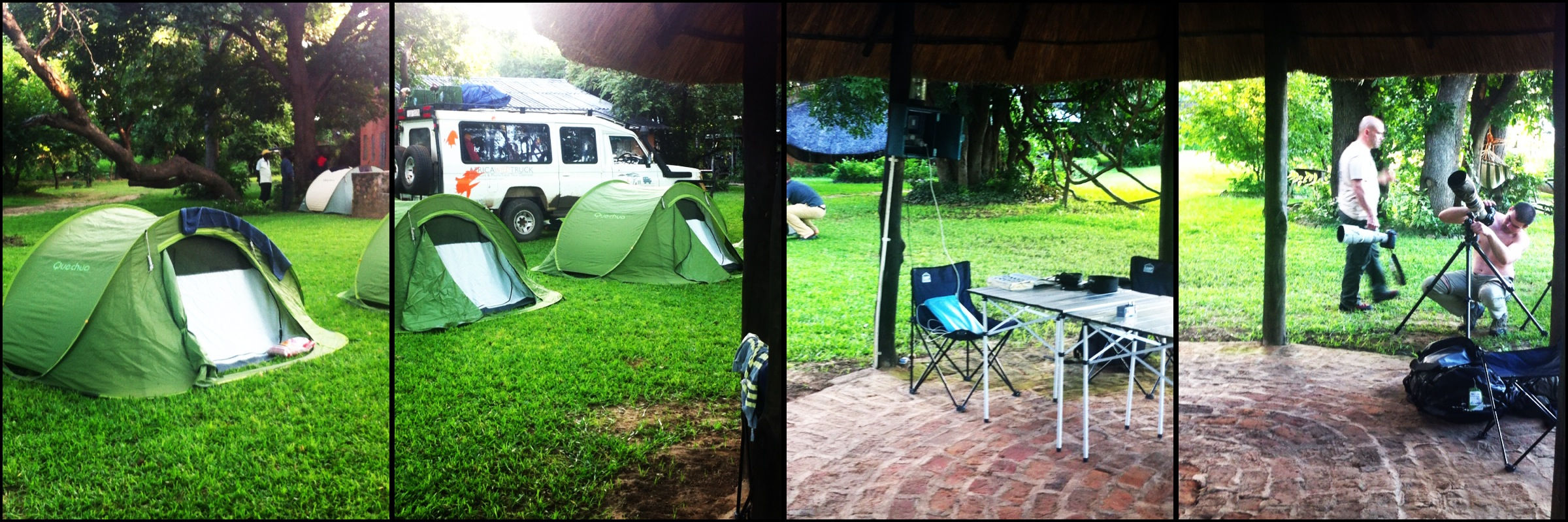 Zambia: arrival at the camp in South Luangwa